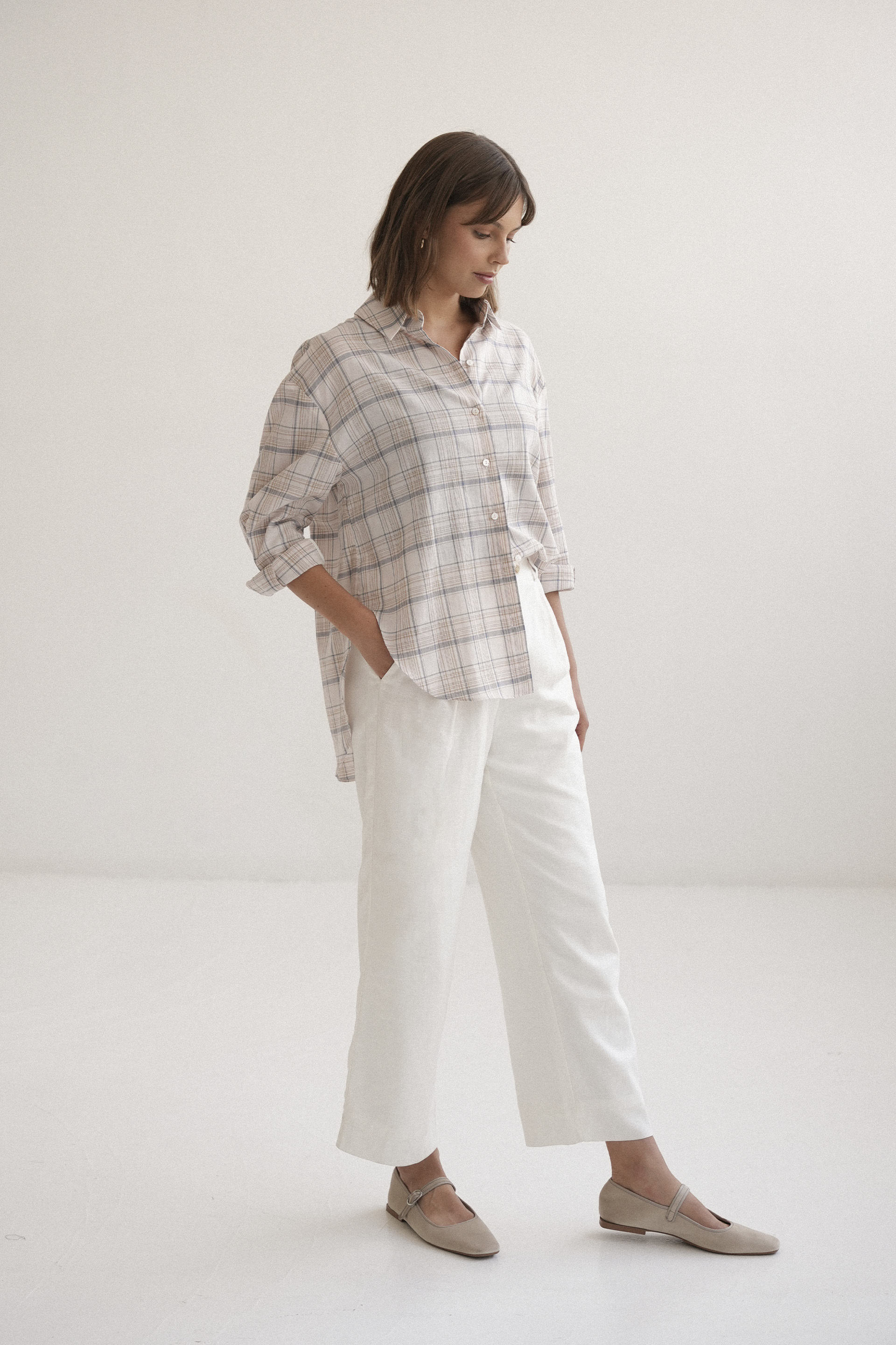 Tailored Linen-Blend Trousers