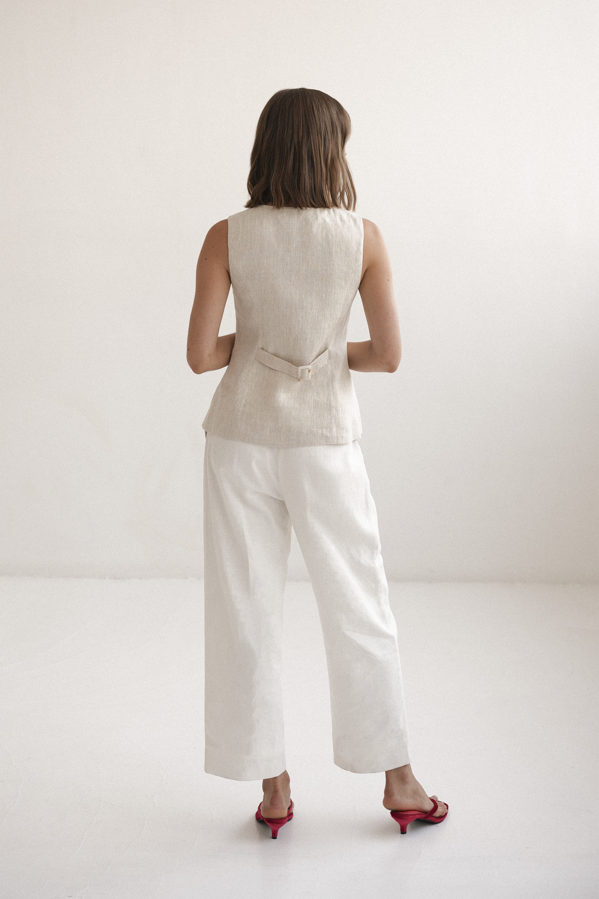 Tailored Linen-Blend Trousers