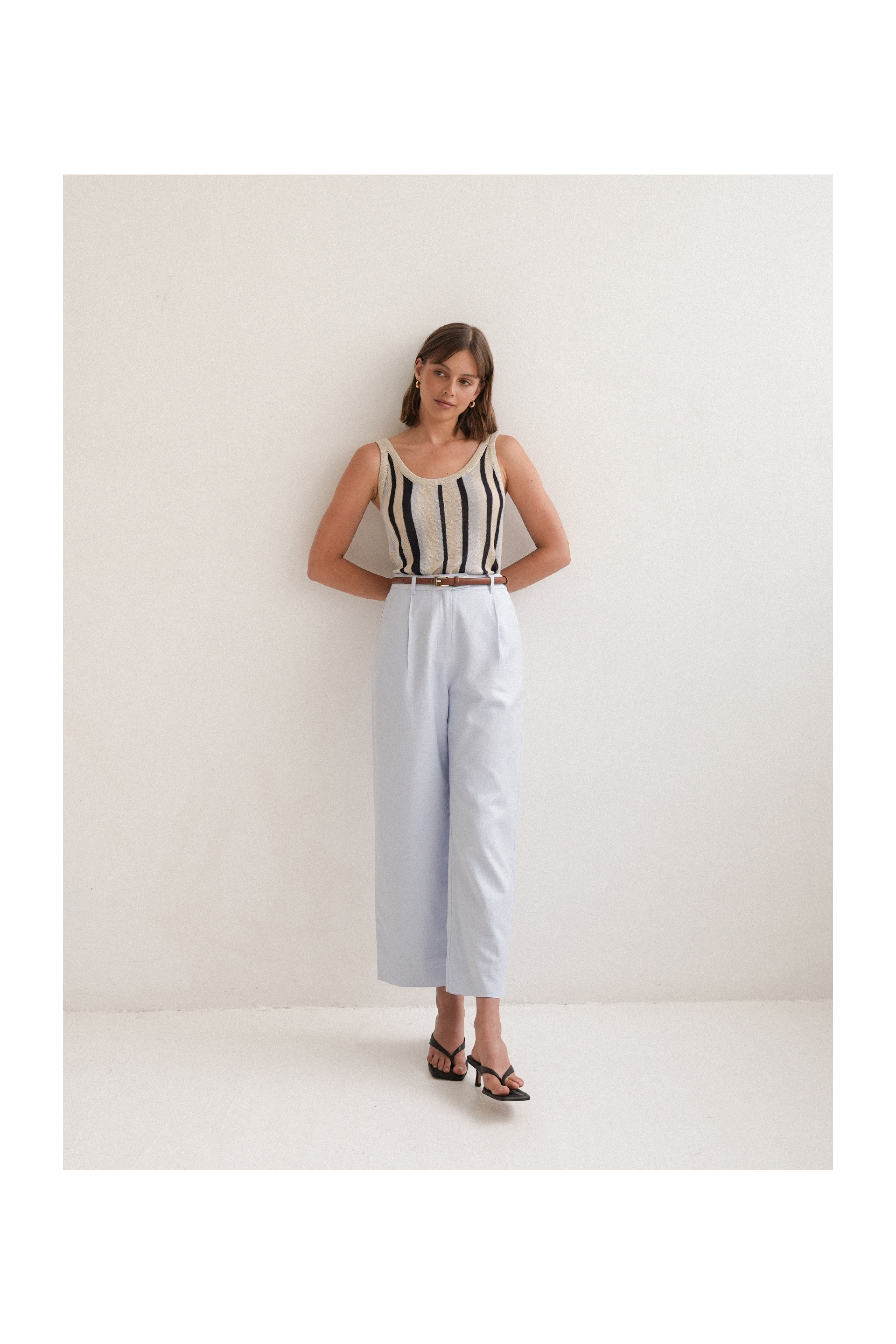 Tailored Linen-Blend Trousers