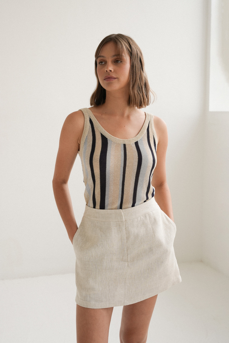 Striped Knitted Tank Top