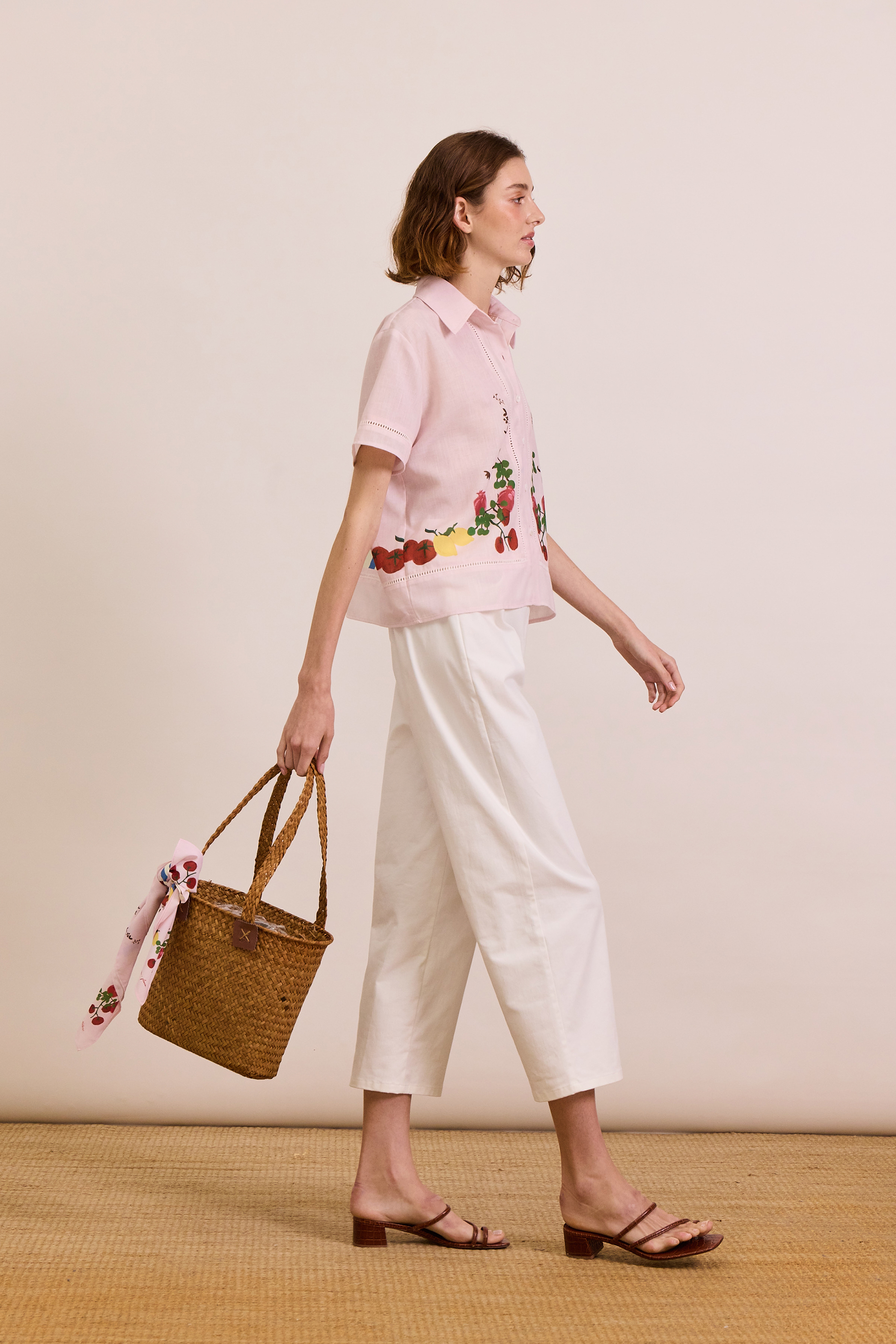 Cotton Stretch Full-Length Pants