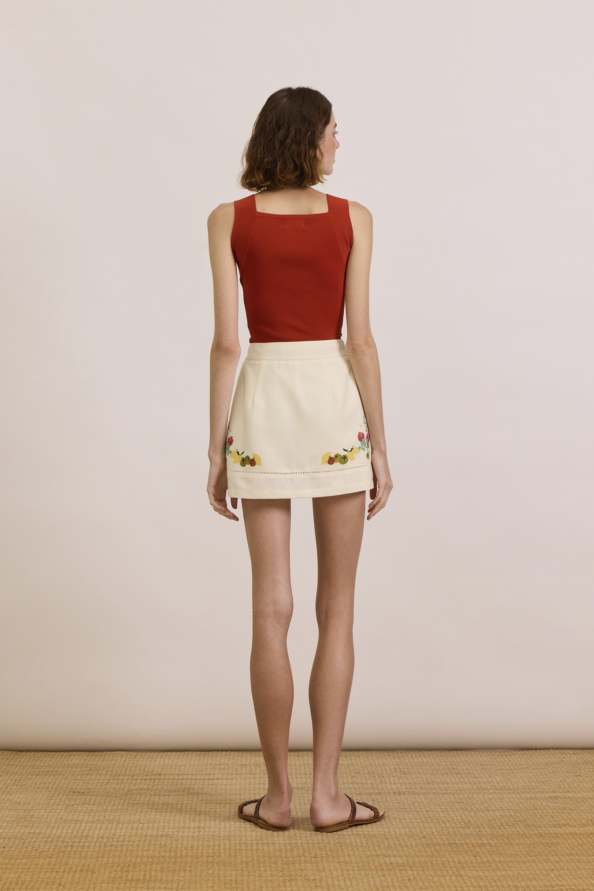 Square-Neck Knit Tank Top