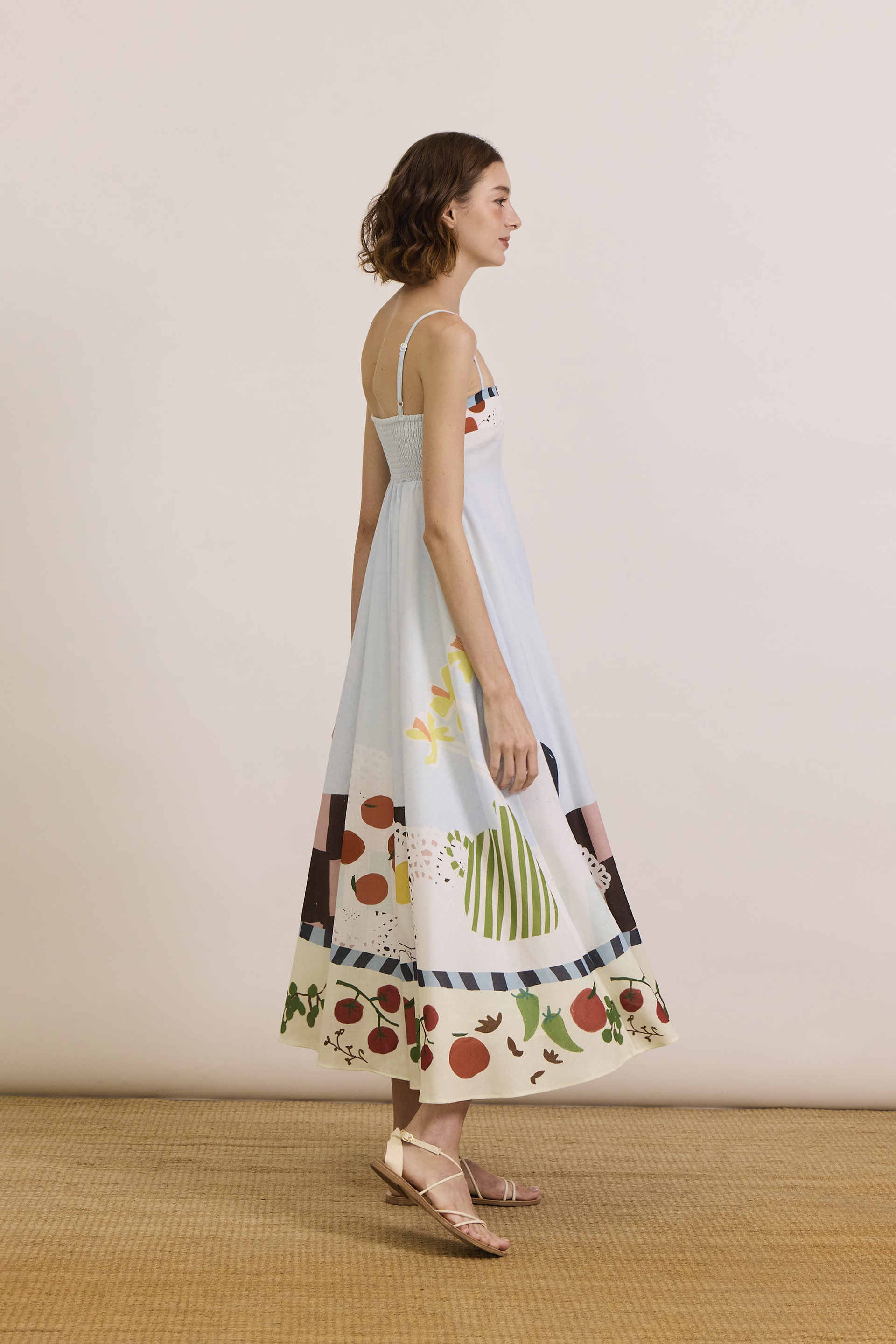 Mise-En-Place Smocked-Back Sundress