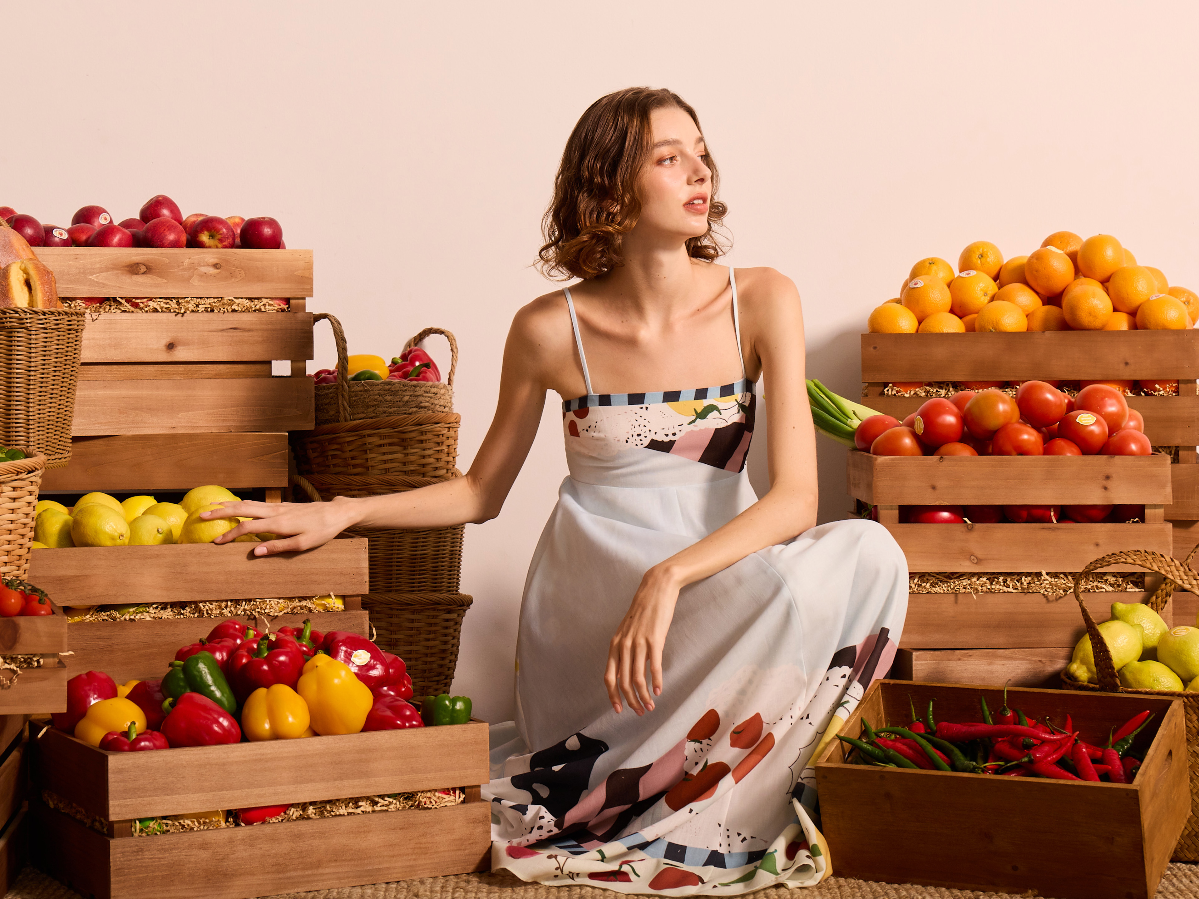 Mise-En-Place Smocked-Back Sundress