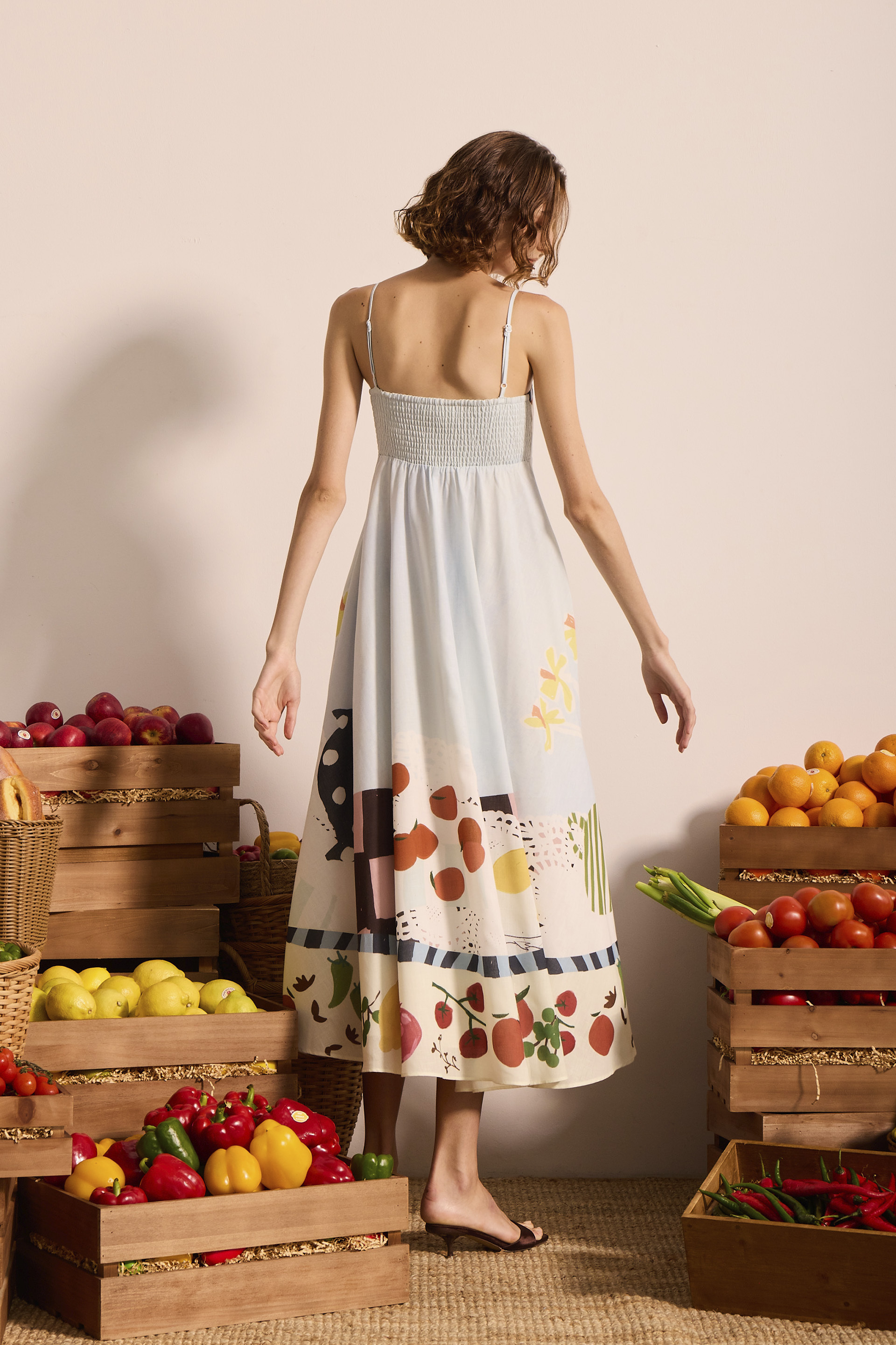 Mise-En-Place Smocked-Back Sundress