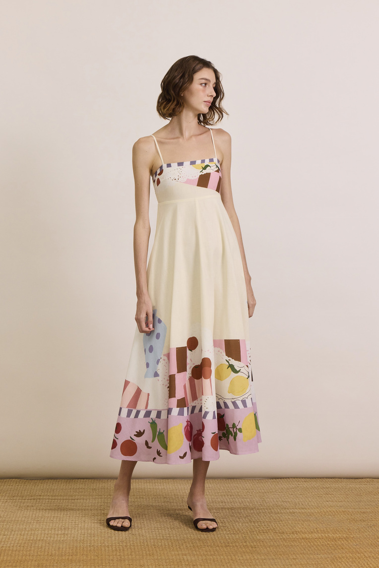 Mise-En-Place Smocked-Back Sundress
