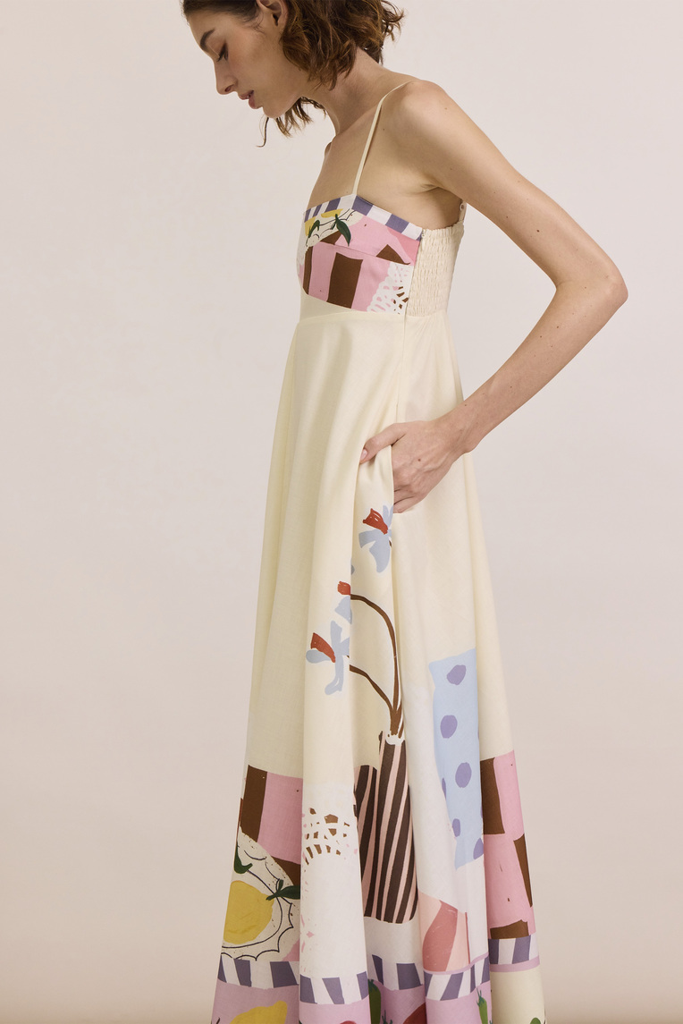 Mise-En-Place Smocked-Back Sundress