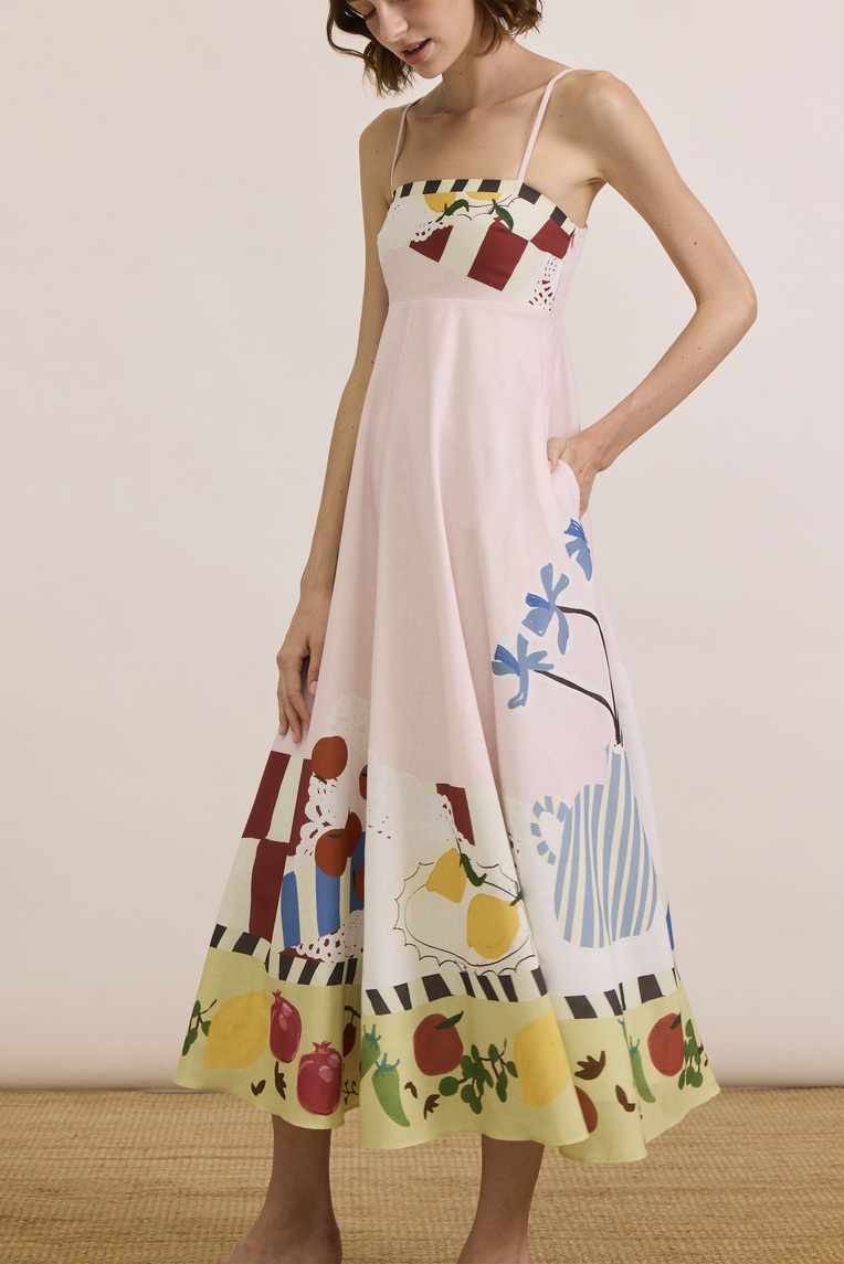 Mise-En-Place Smocked-Back Sundress