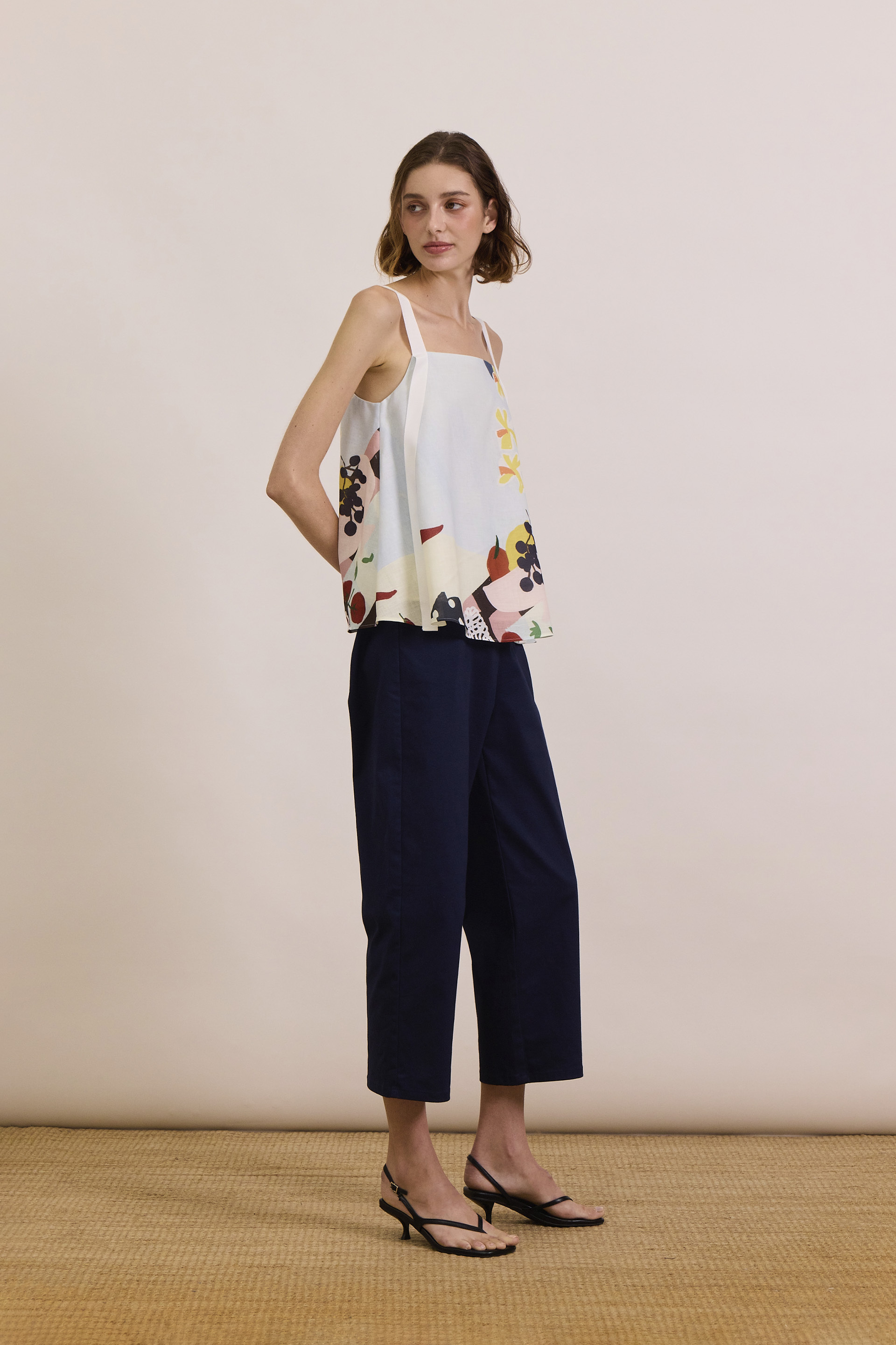 Cotton Stretch Full-Length Pants