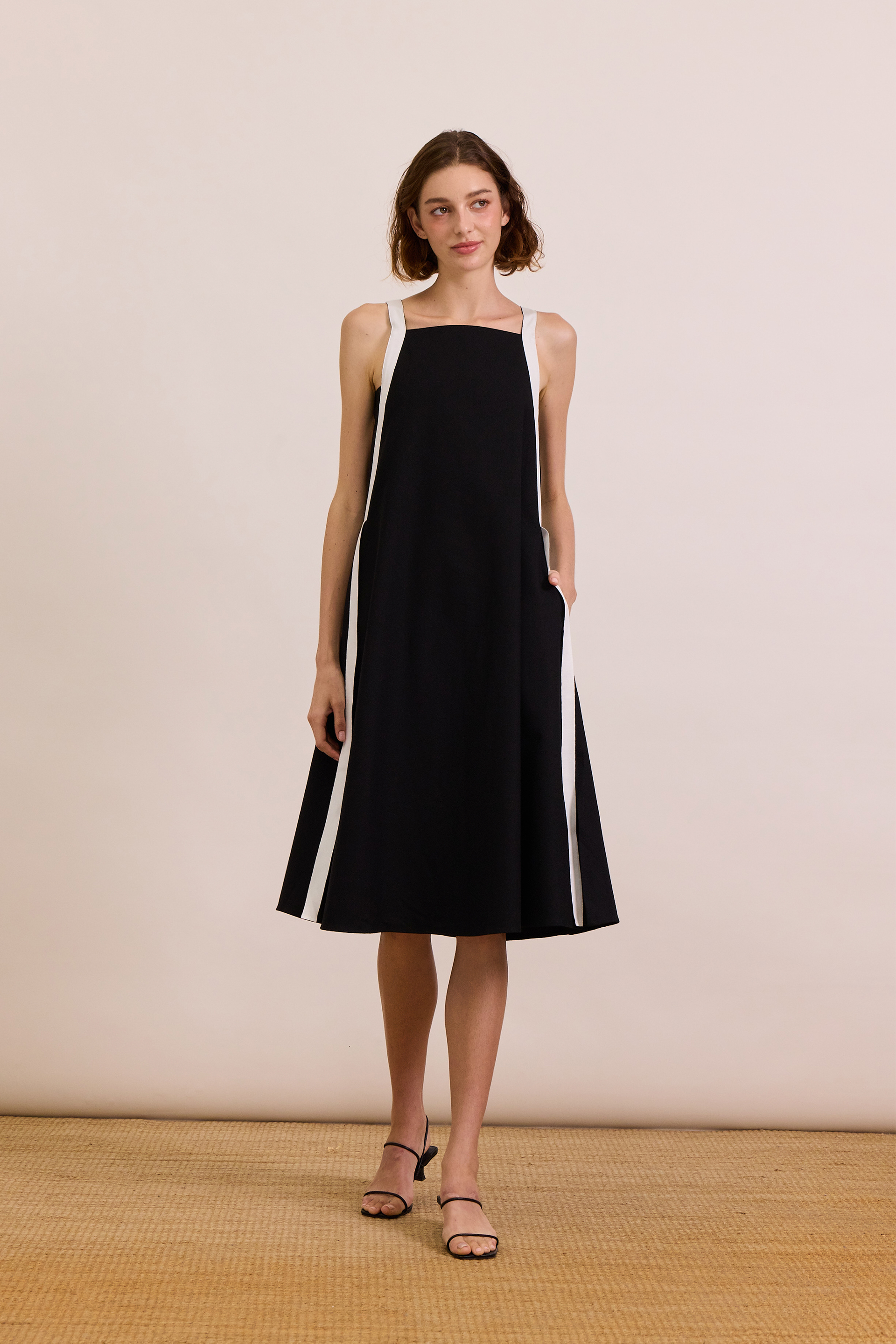 Ribbon Linen Dress