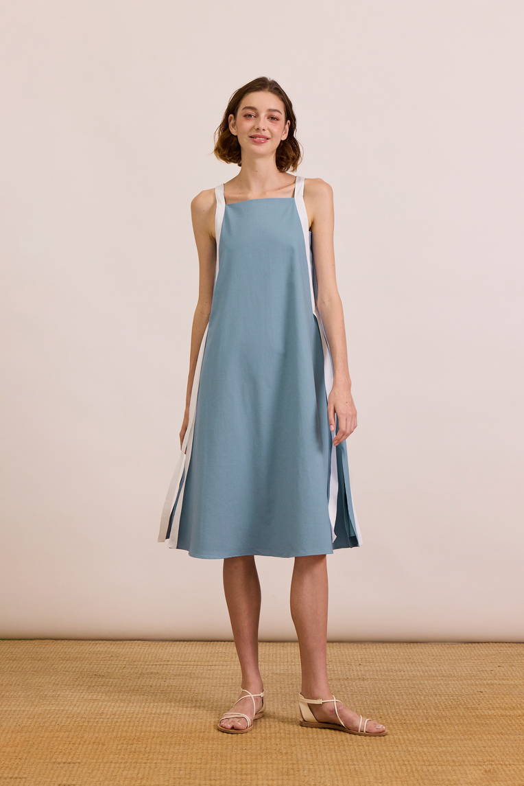Ribbon Linen Dress