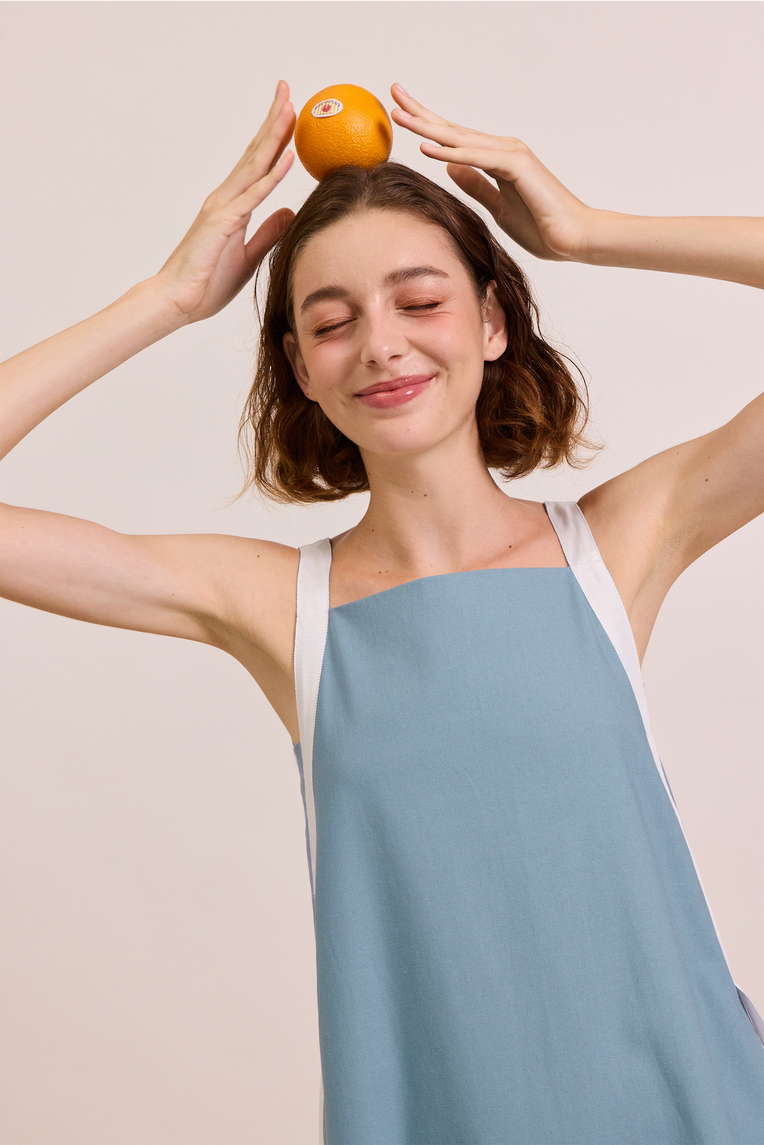 Ribbon Linen Dress