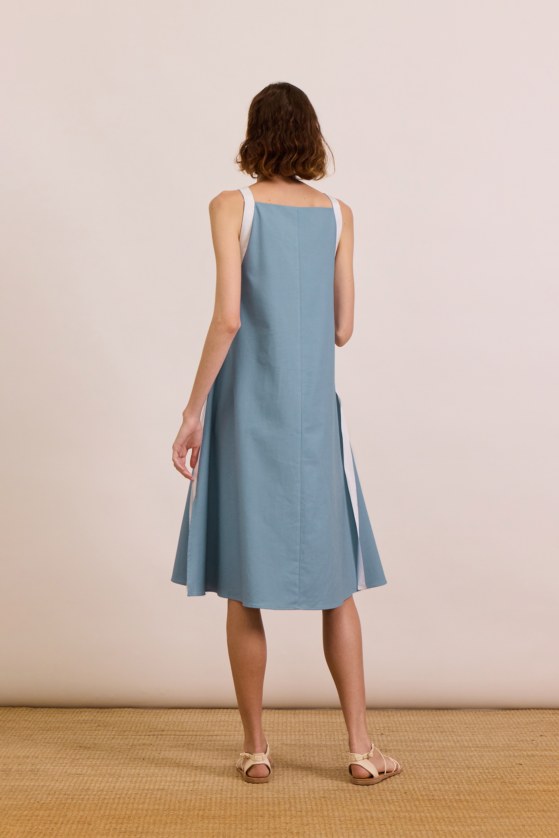 Ribbon Linen Dress