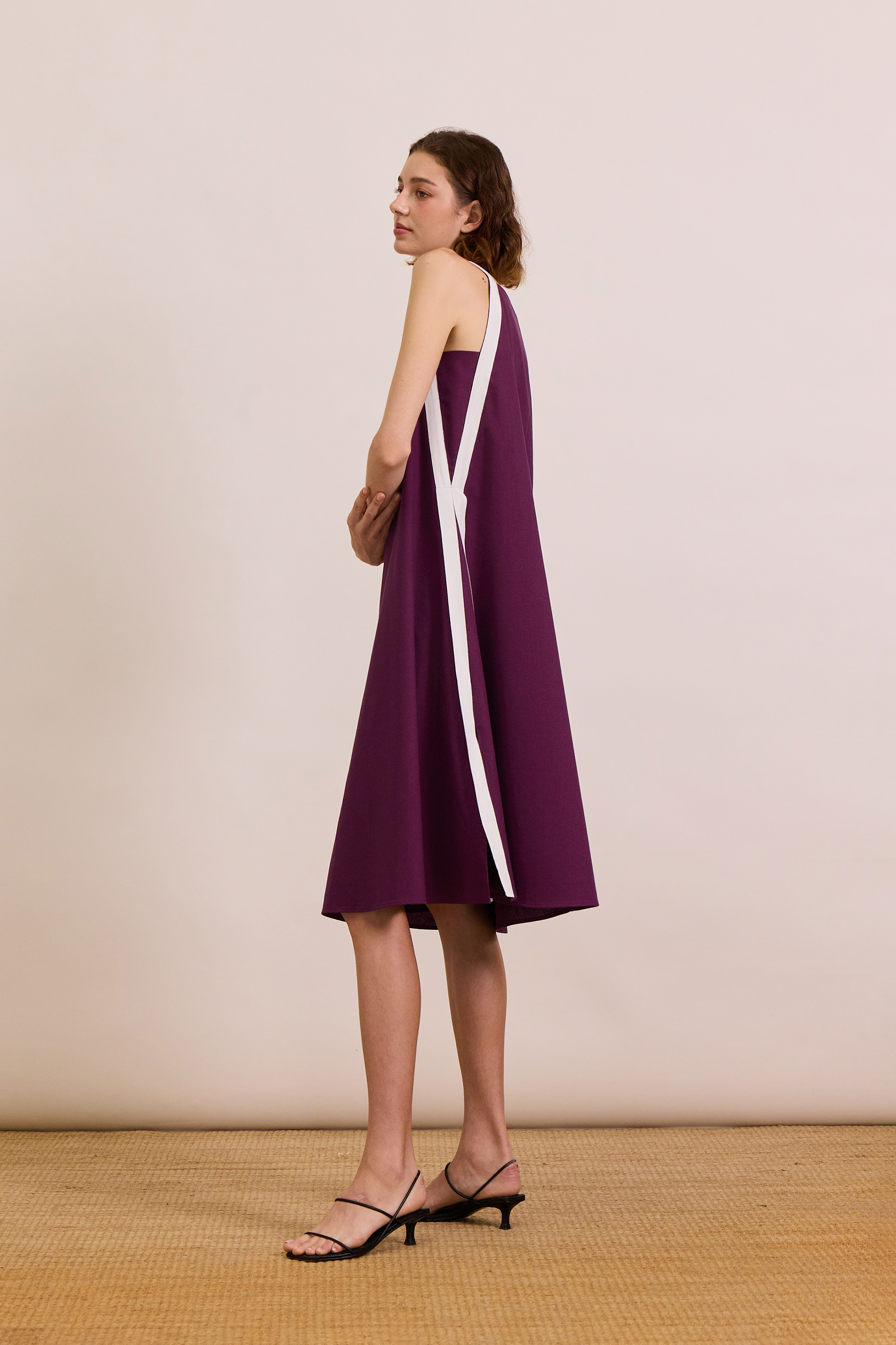 Ribbon Linen Dress