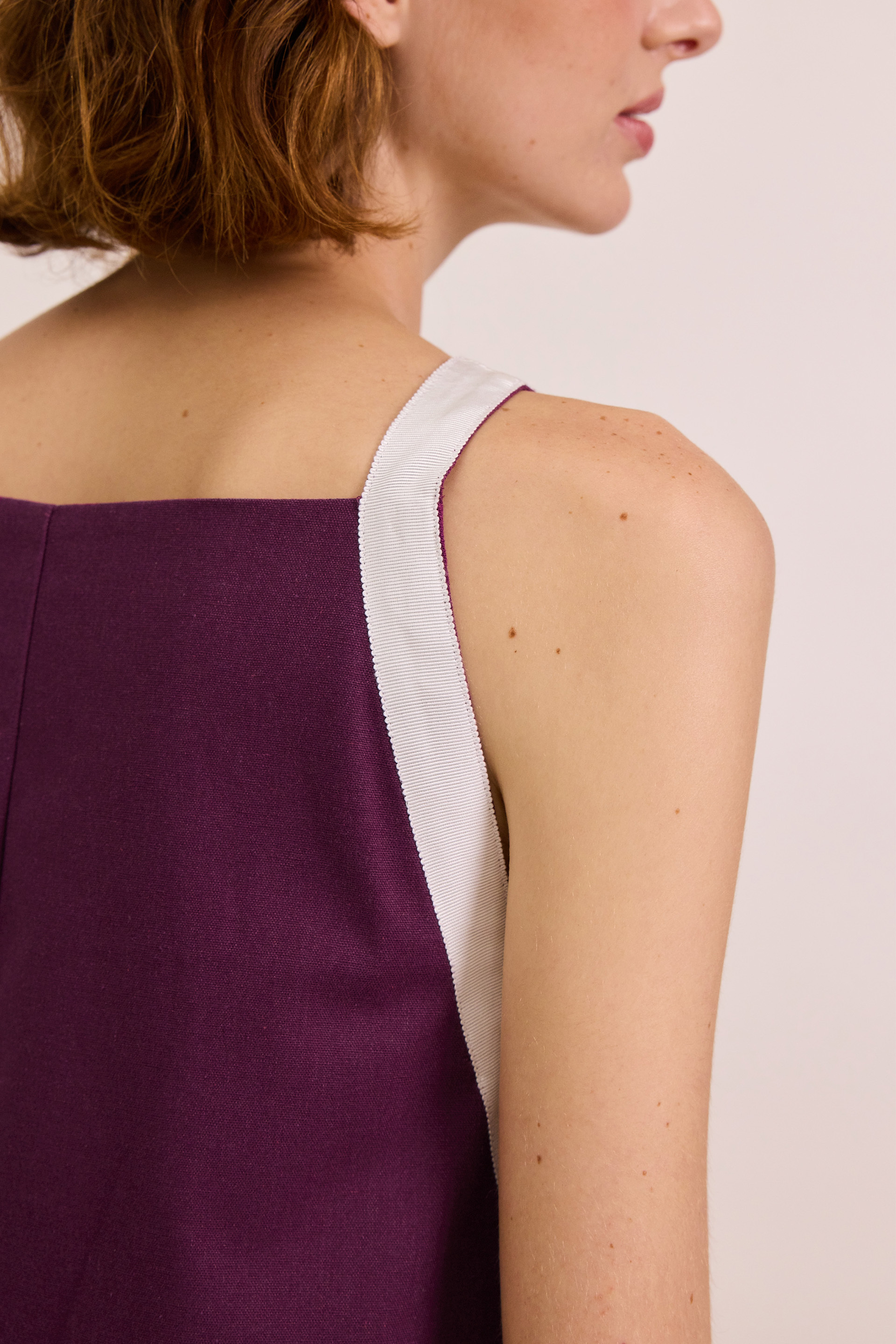 Ribbon Linen Dress