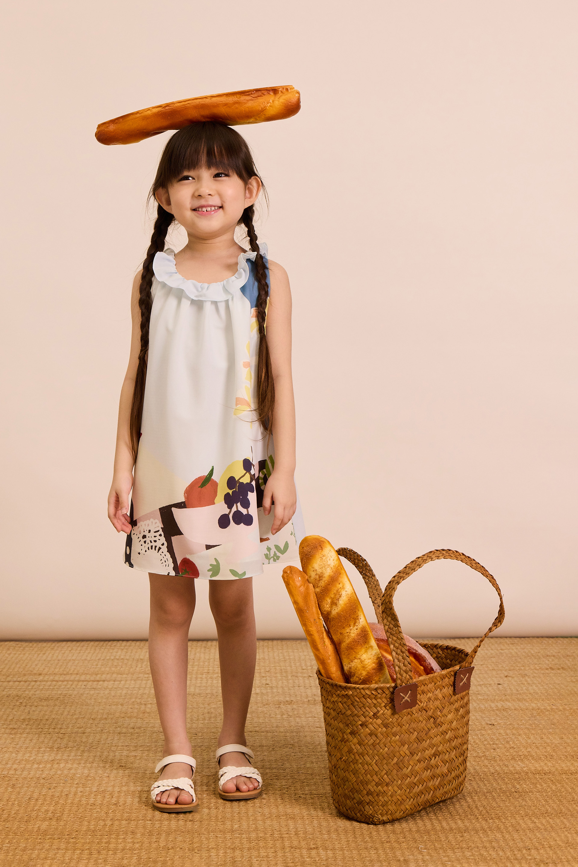 Mise-En-Place Ruffle Tie-Back Dress