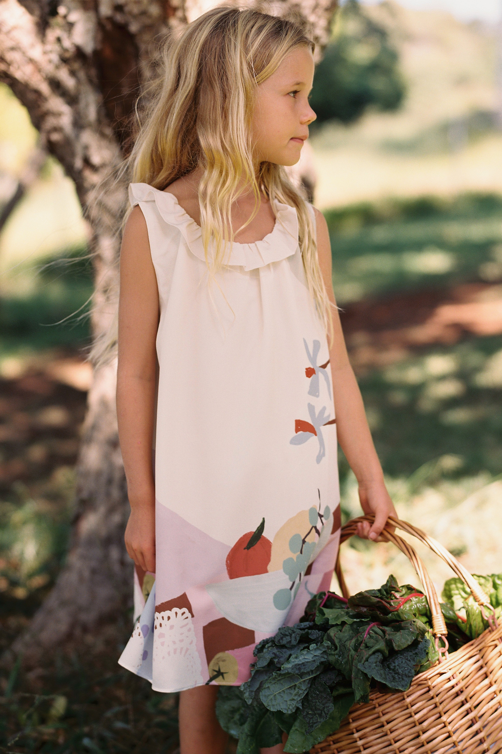 Mise-En-Place Ruffle Tie-Back Dress