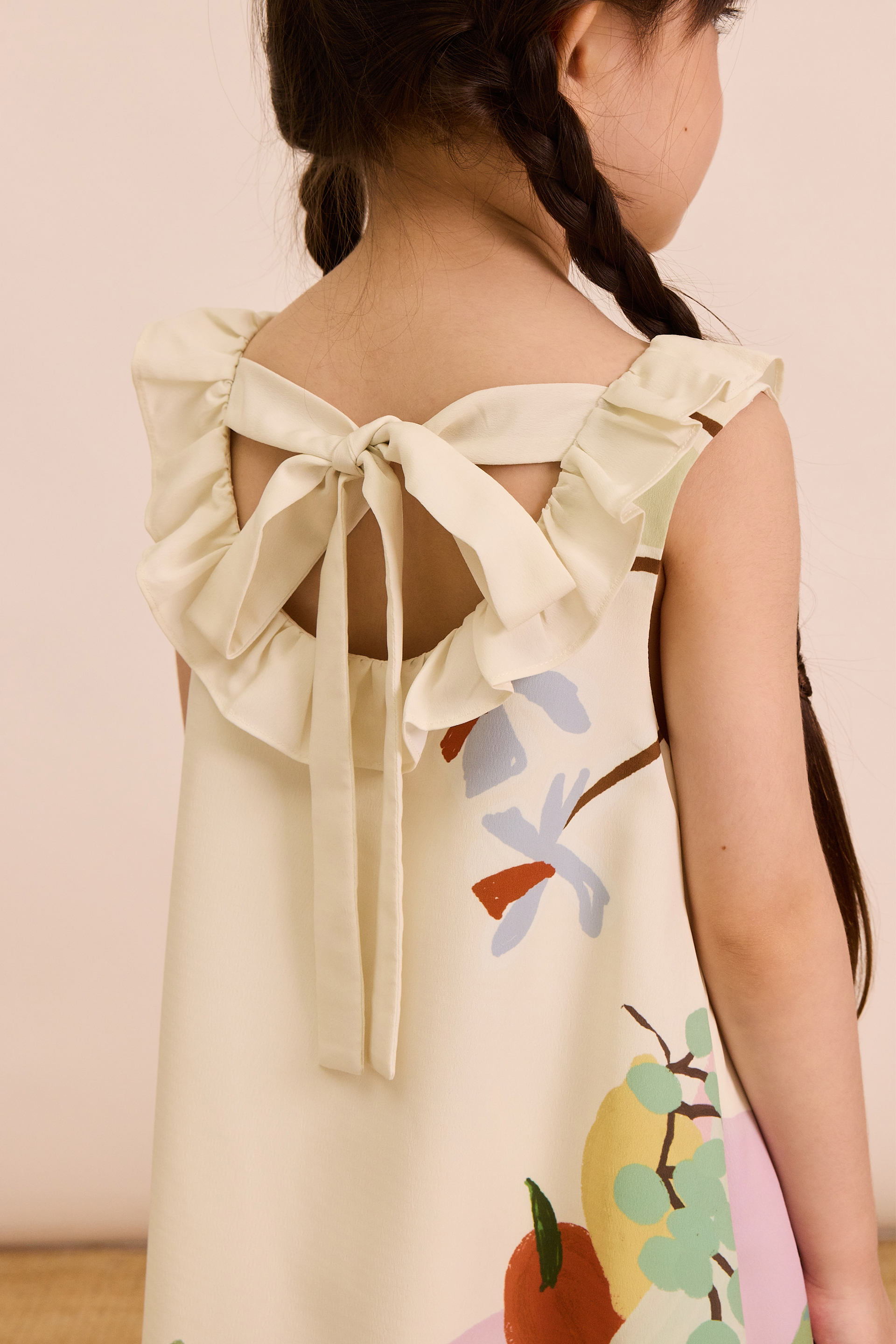 Mise-En-Place Ruffle Tie-Back Dress