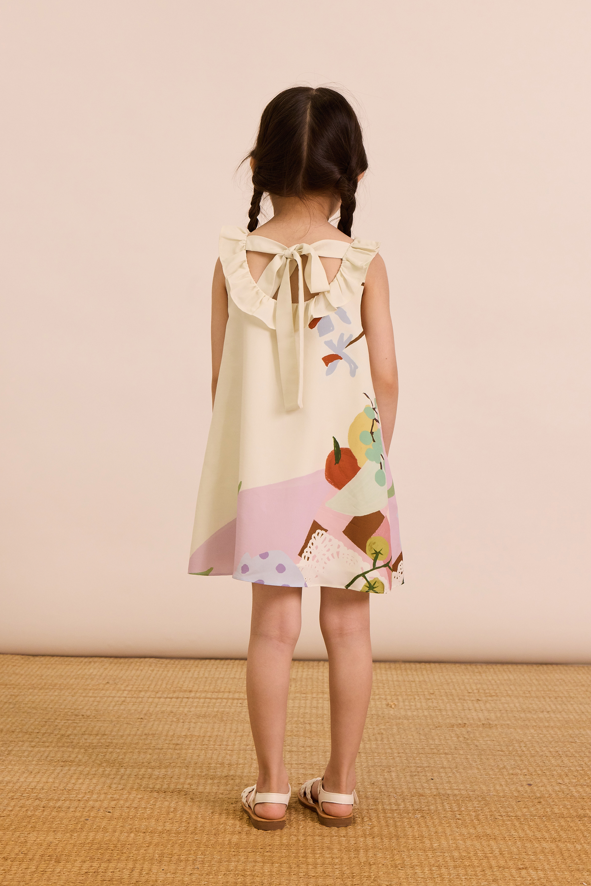Mise-En-Place Ruffle Tie-Back Dress