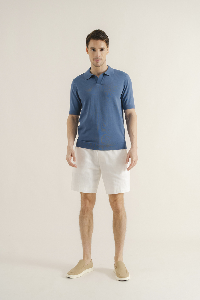 Rayon Knitted Polo Top