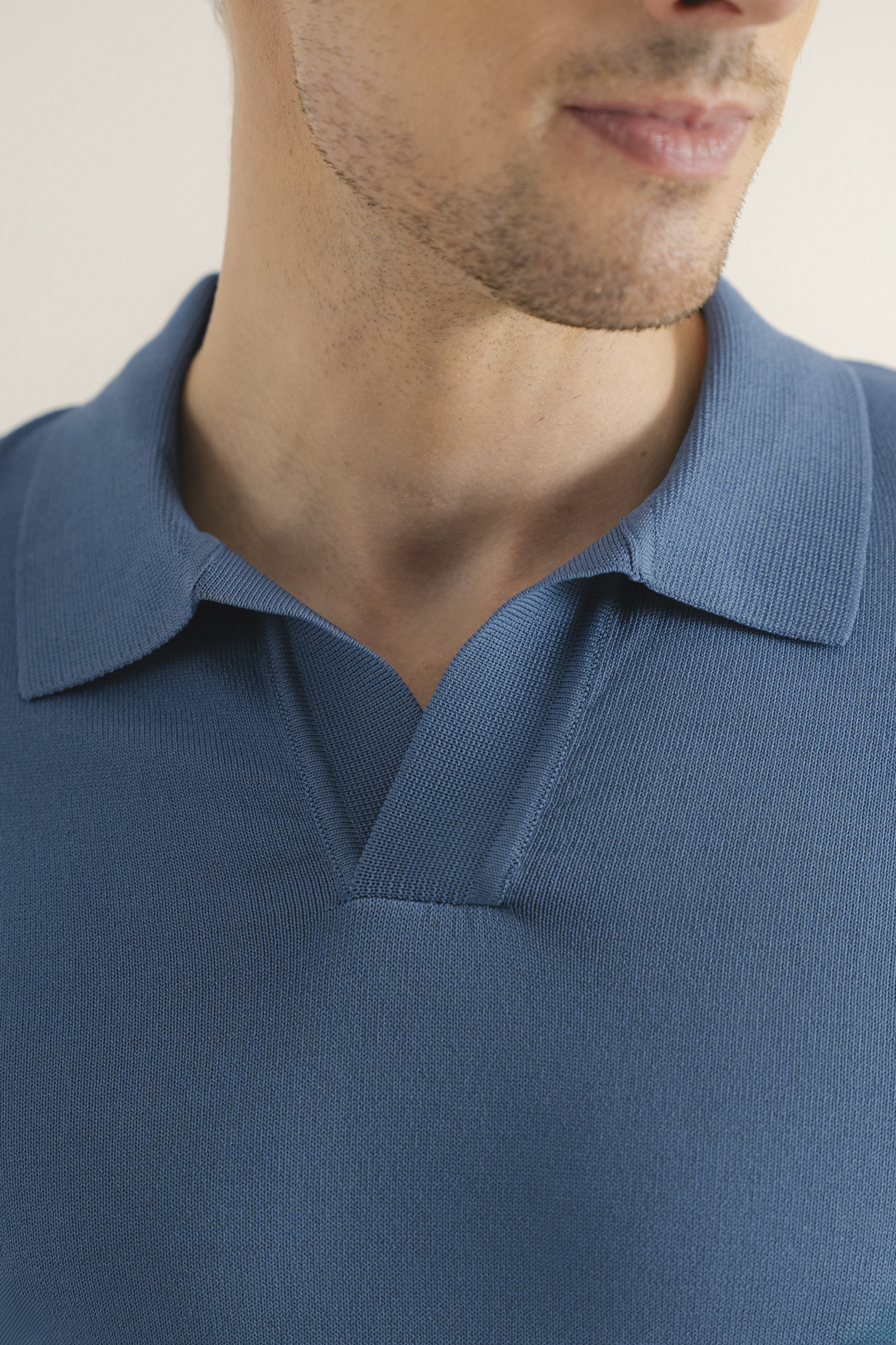 Rayon Knitted Polo Top