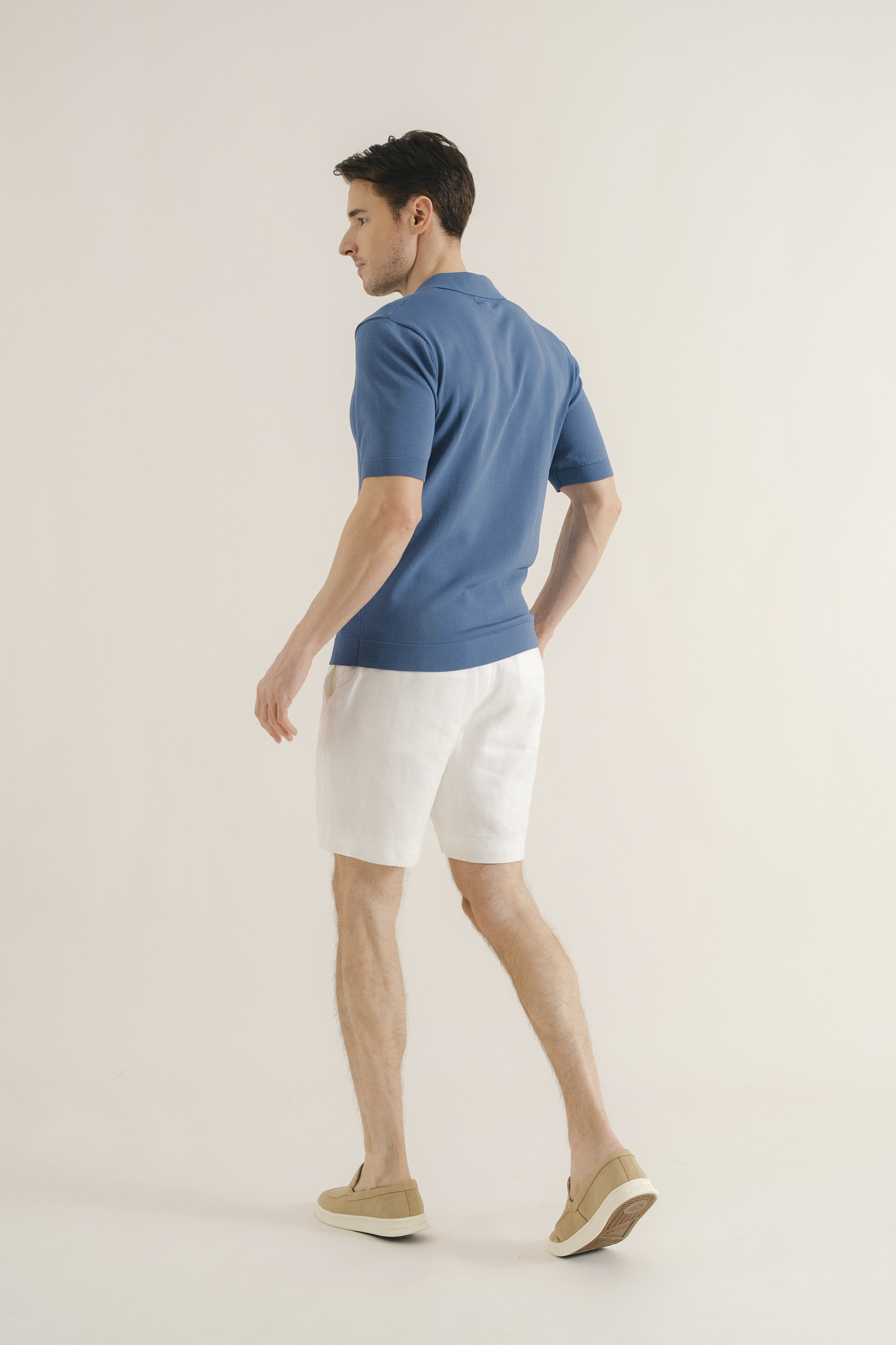 Rayon Knitted Polo Top