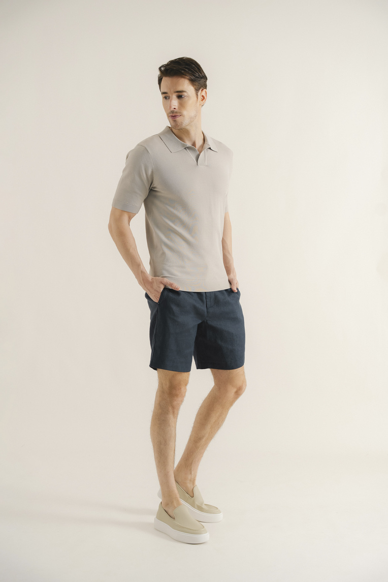 Rayon Knitted Polo Top