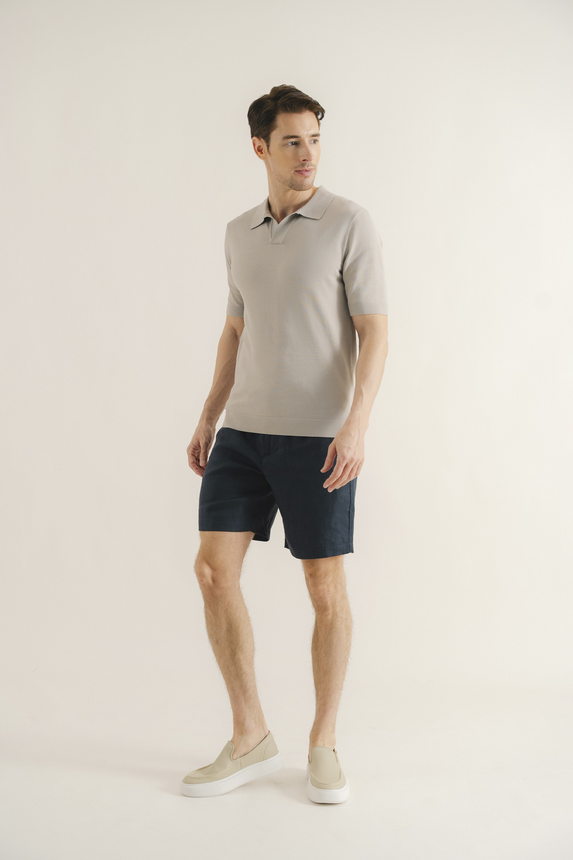 Rayon Knitted Polo Top