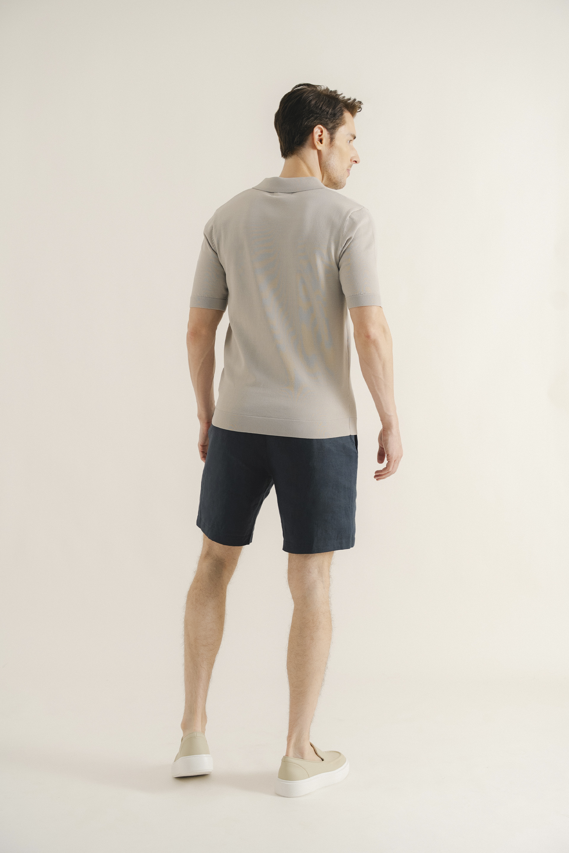 Rayon Knitted Polo Top