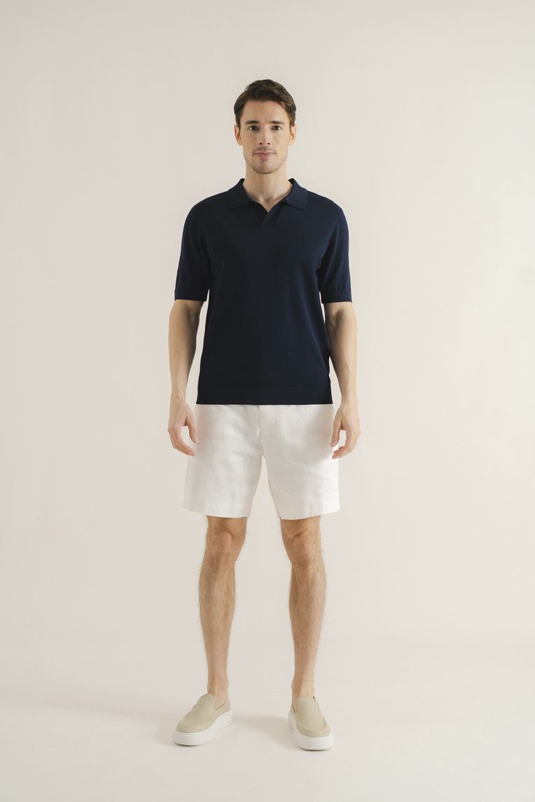 Rayon Knitted Polo Top