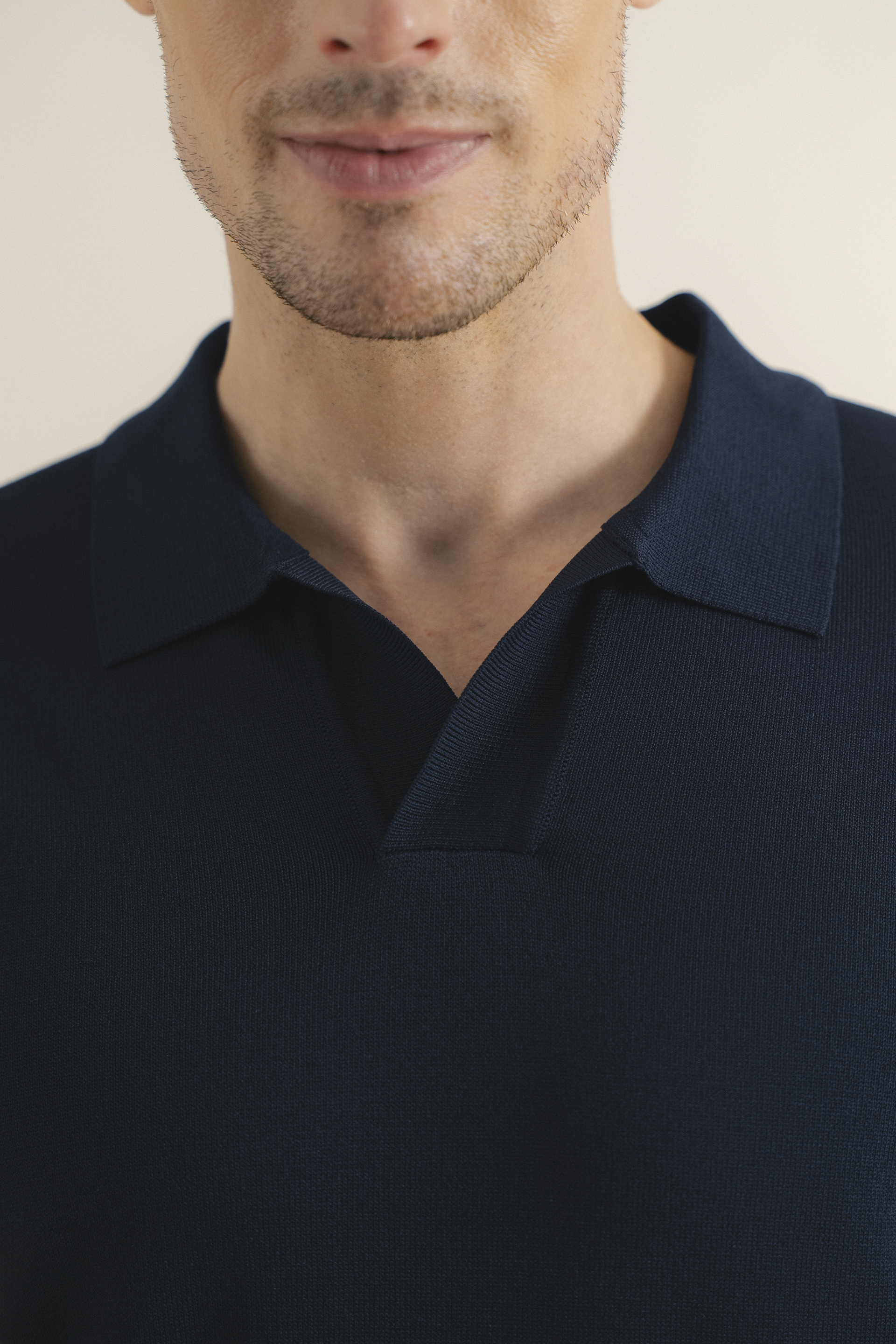 Rayon Knitted Polo Top