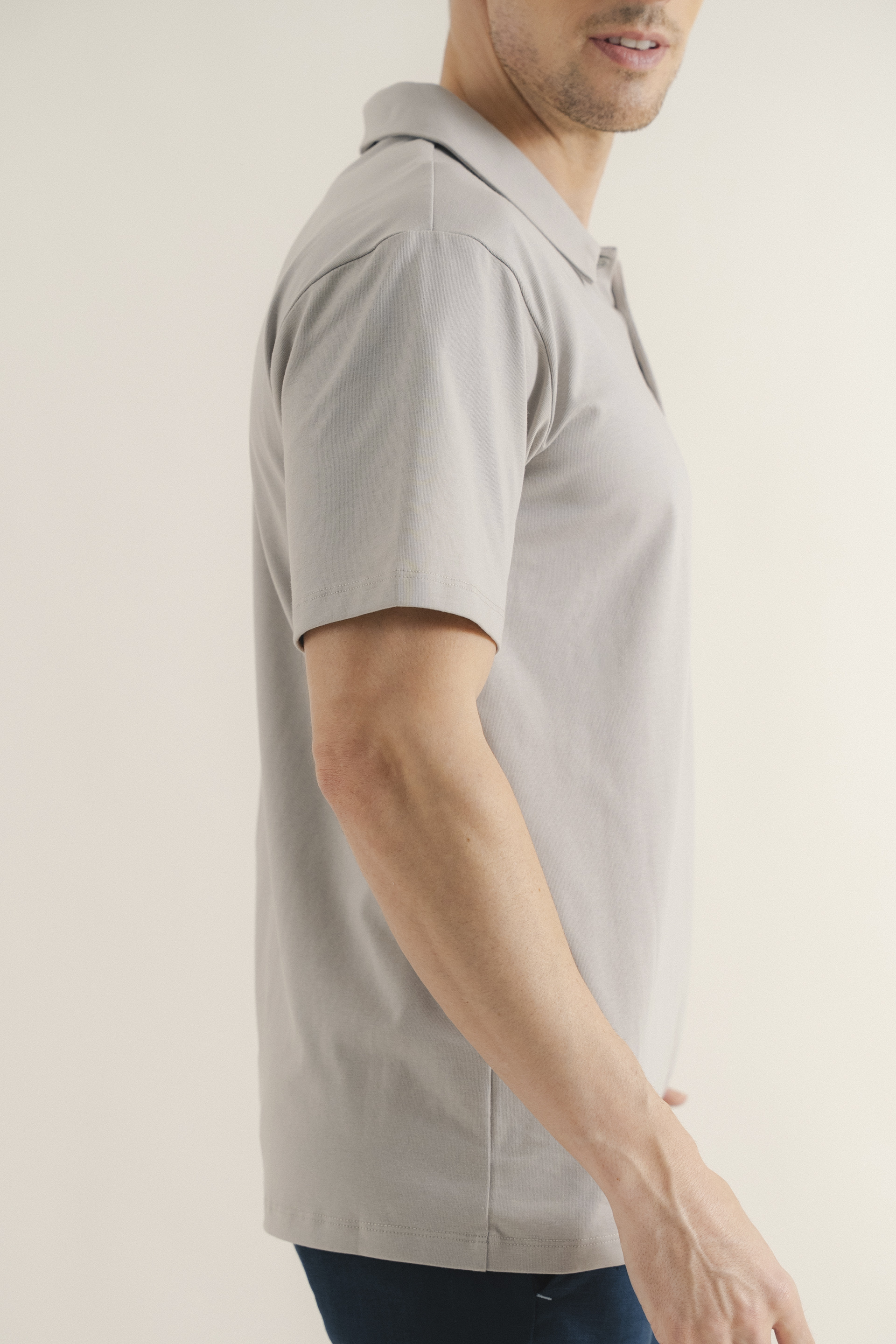 Cotton Button-Front Polo