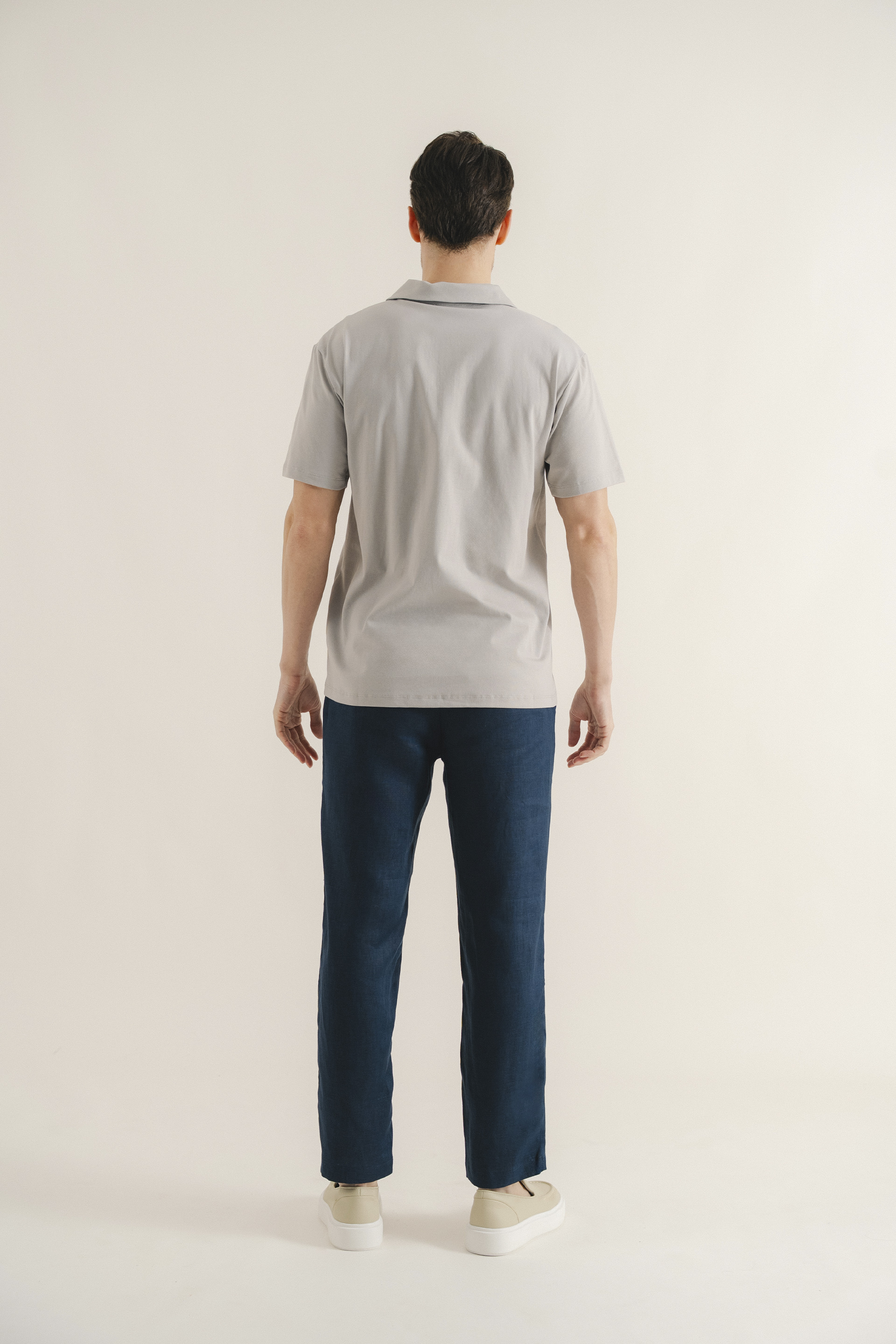 Cotton Button-Front Polo
