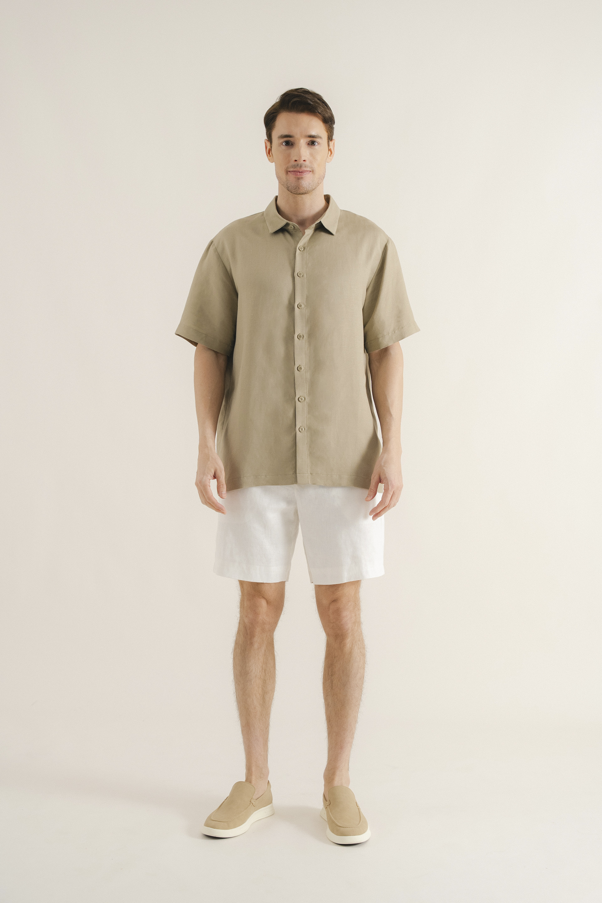 Men’s Linen Collared Shirt