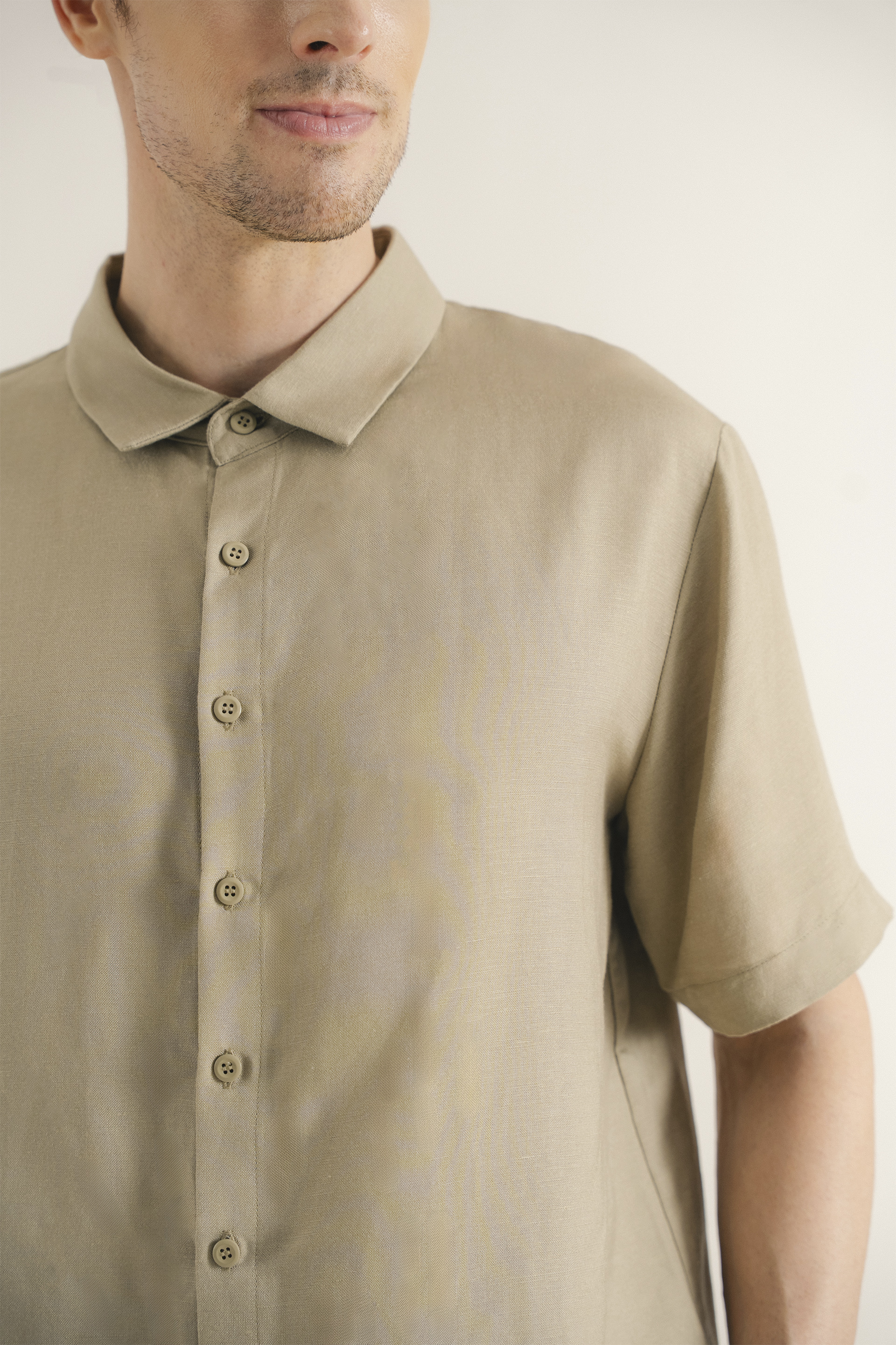 Men’s Linen Collared Shirt