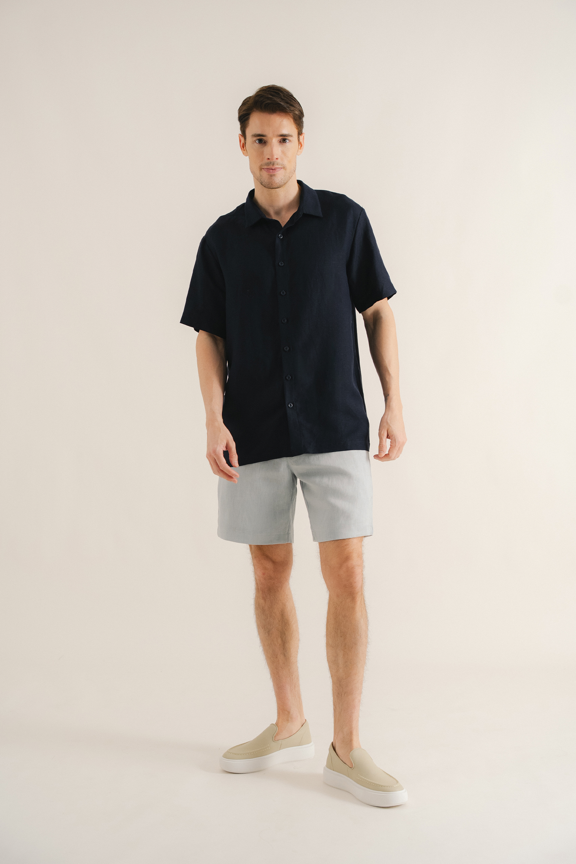 Men’s Linen Collared Shirt