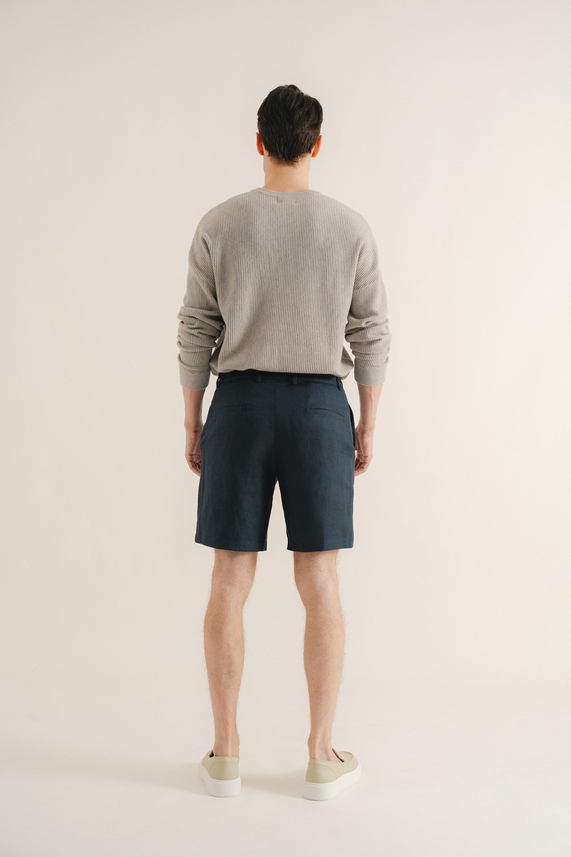 Relaxed Fit Linen Shorts