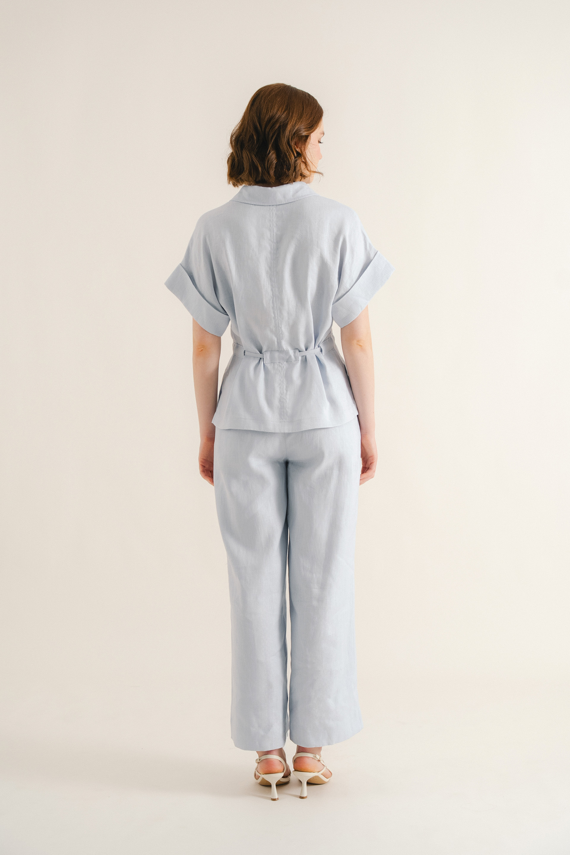 Relaxed Linen Peplum Shirt