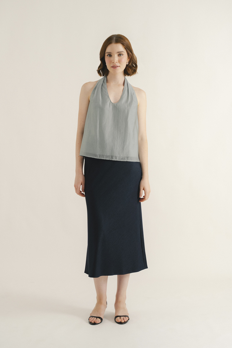 Viscose U-Neck Halter Top