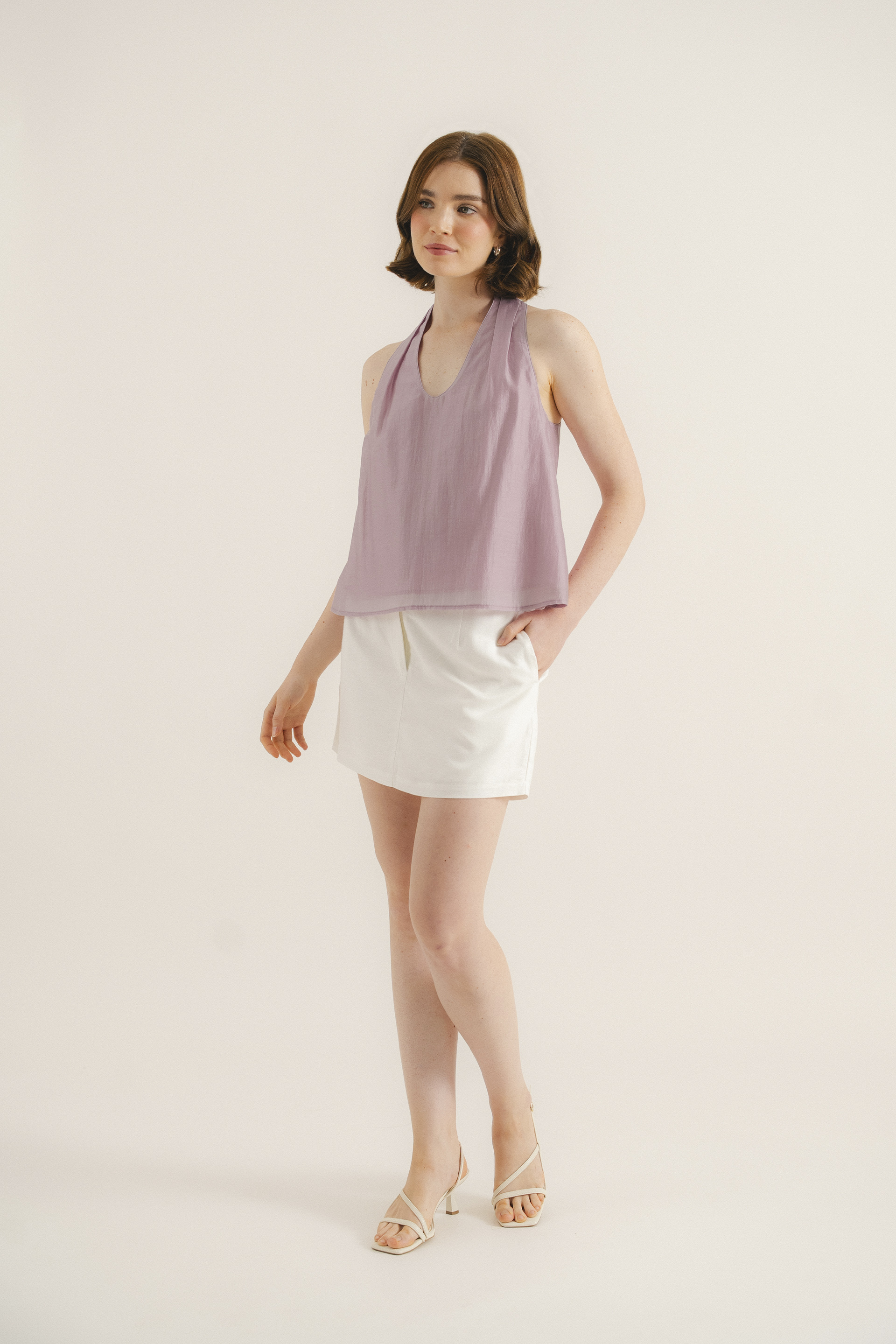 Viscose U-Neck Halter Top