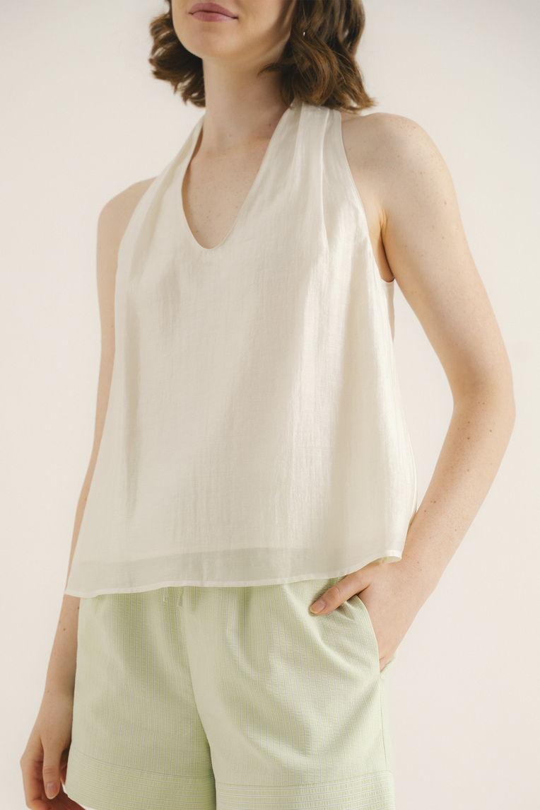 Viscose U-Neck Halter Top