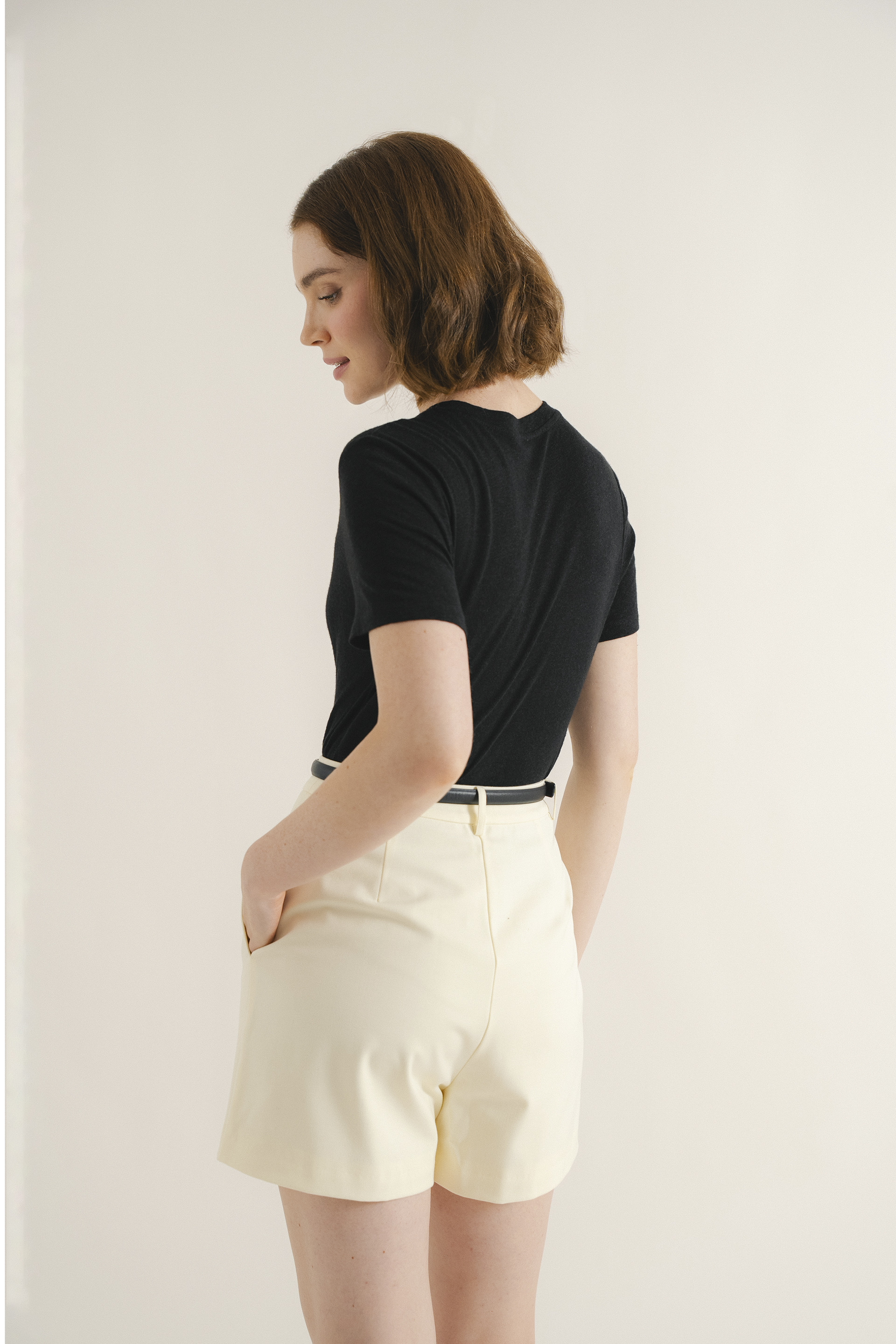 Linen-Blend Classic Tee