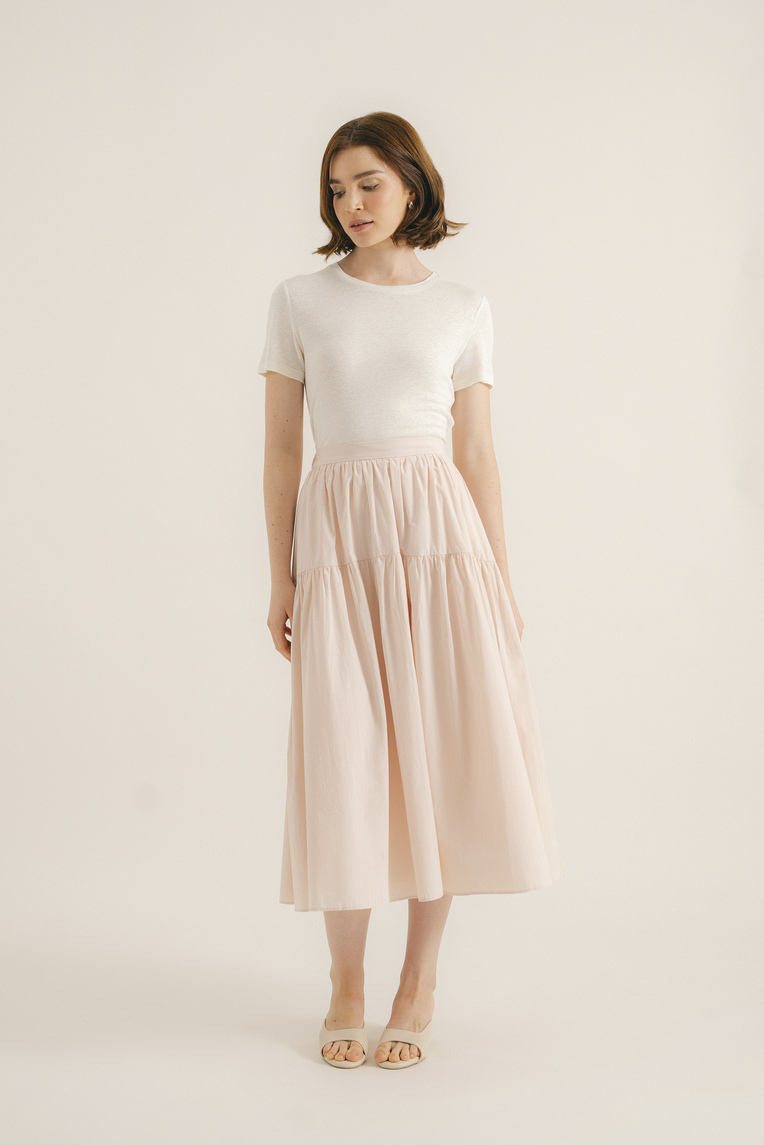 Linen-Blend Classic Tee