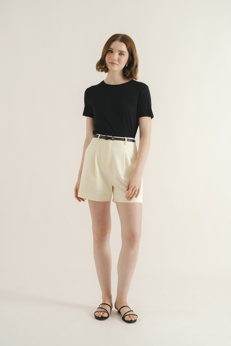 Linen-Blend Classic Tee