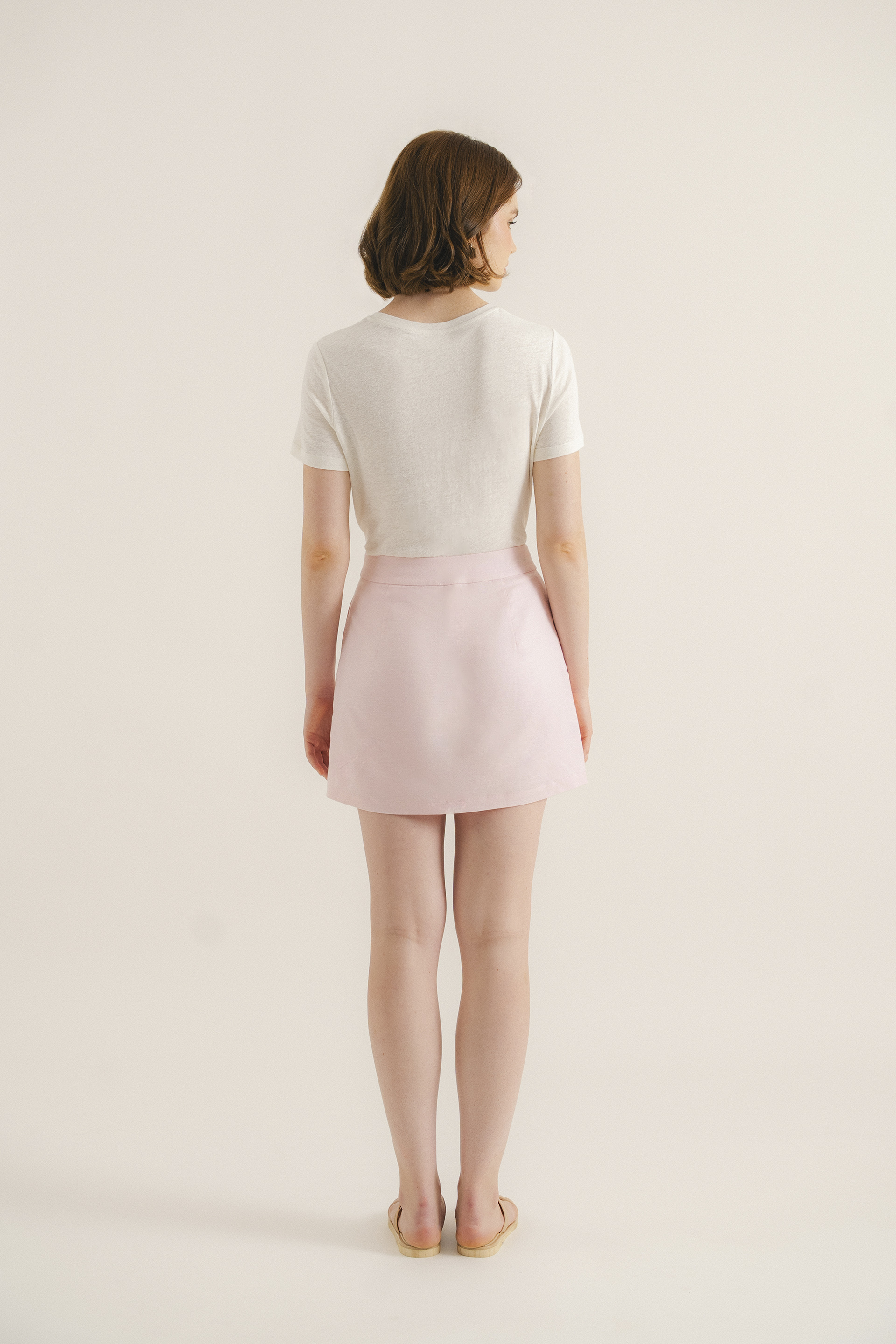 Linen-Blend Skorts