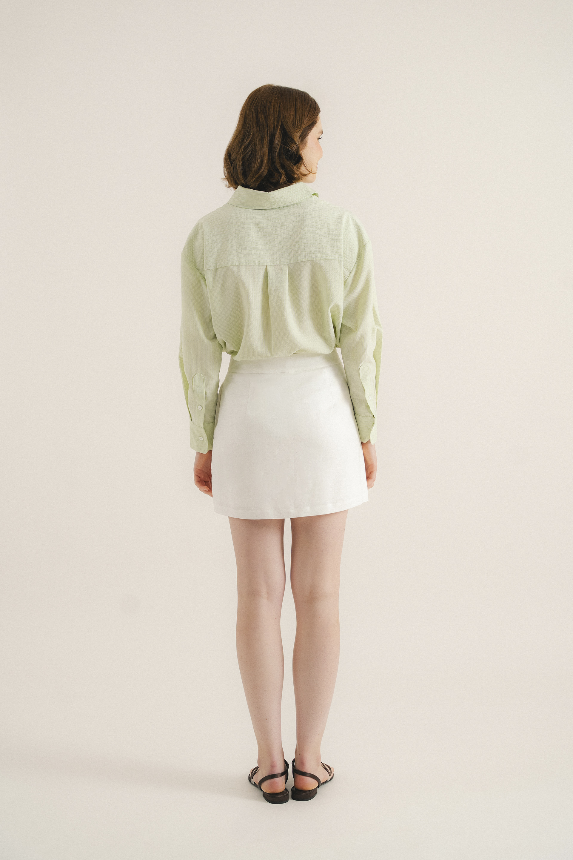 Linen-Blend Skorts