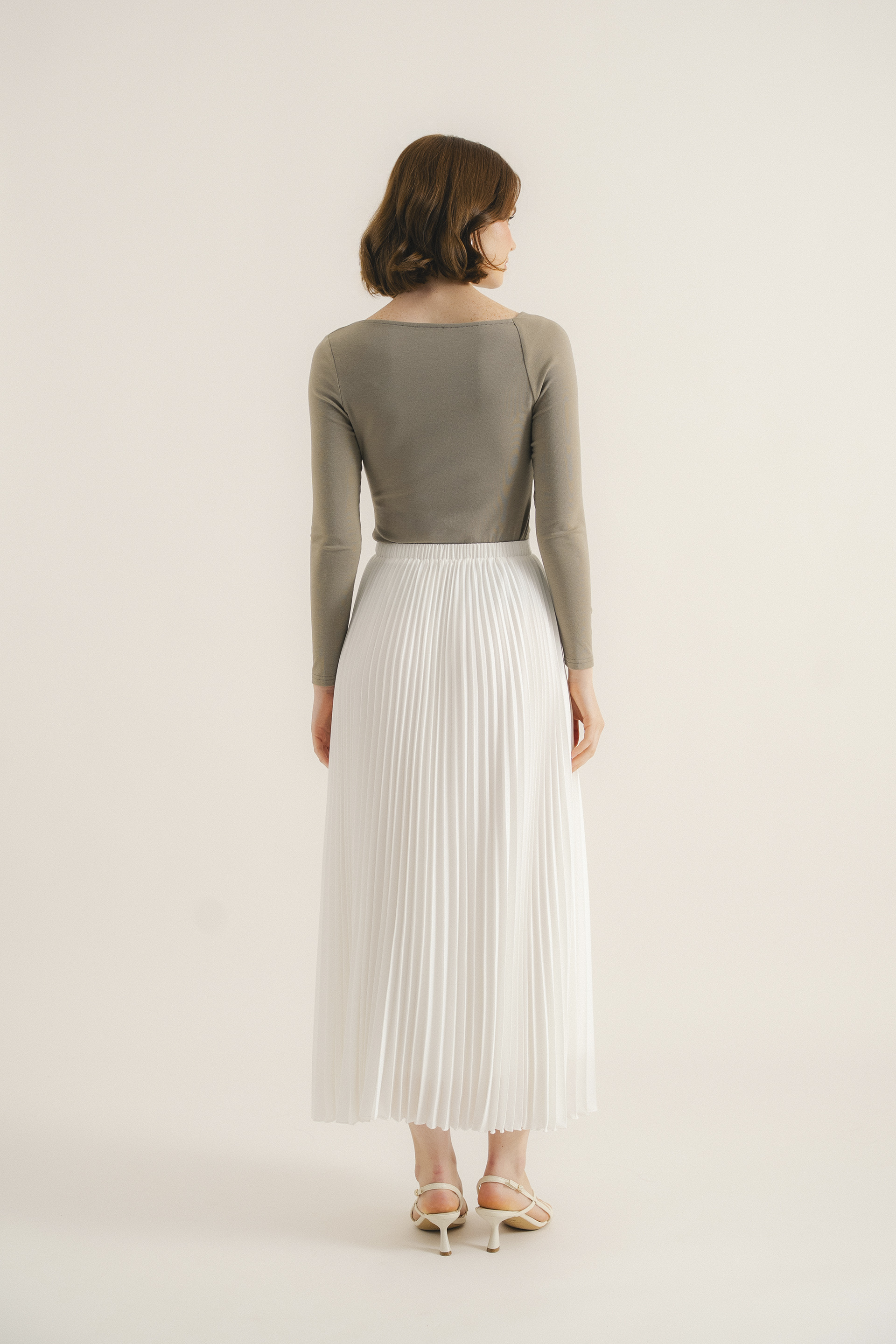 Gathered Asymmetrical Jersey Top