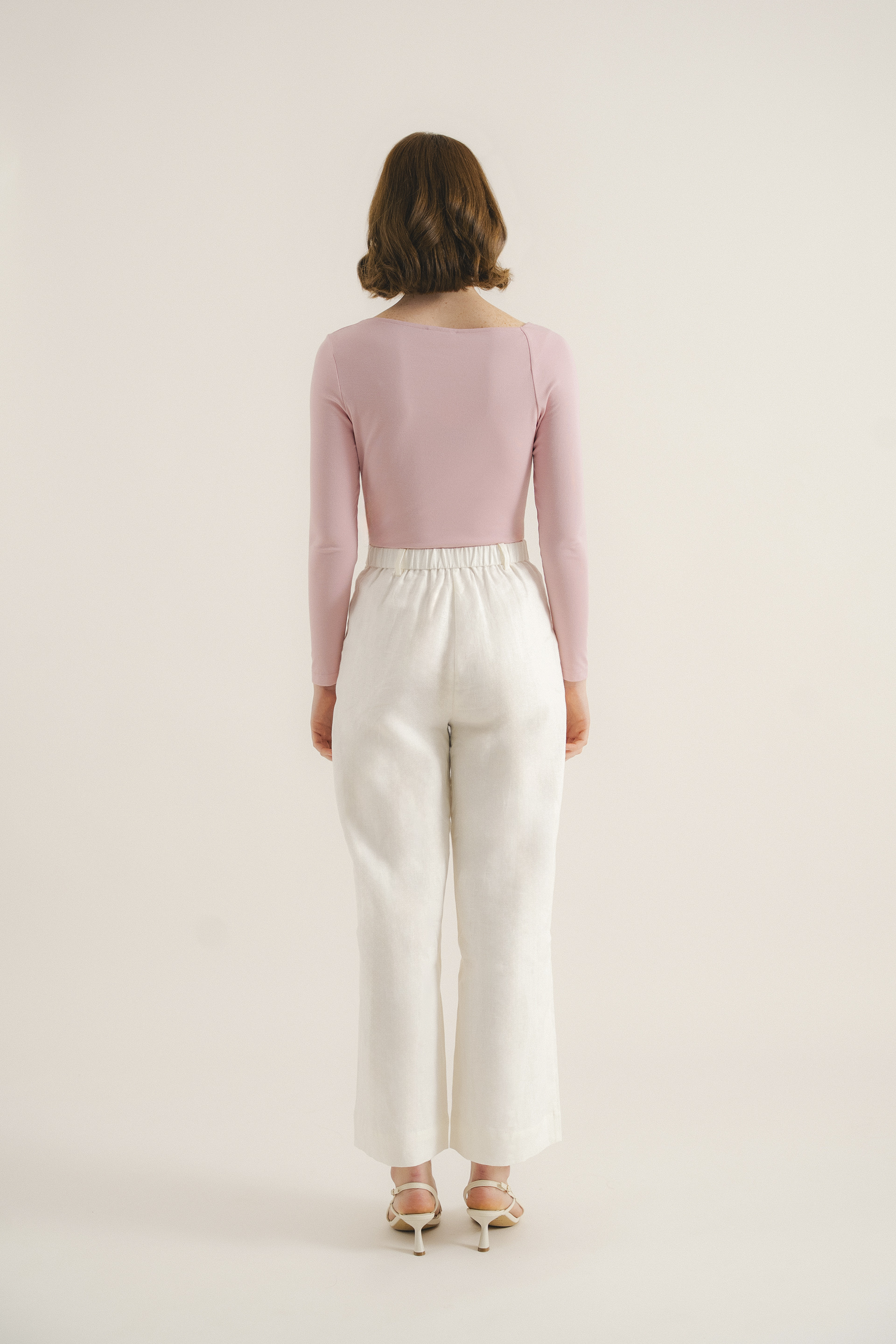 Gathered Asymmetrical Jersey Top