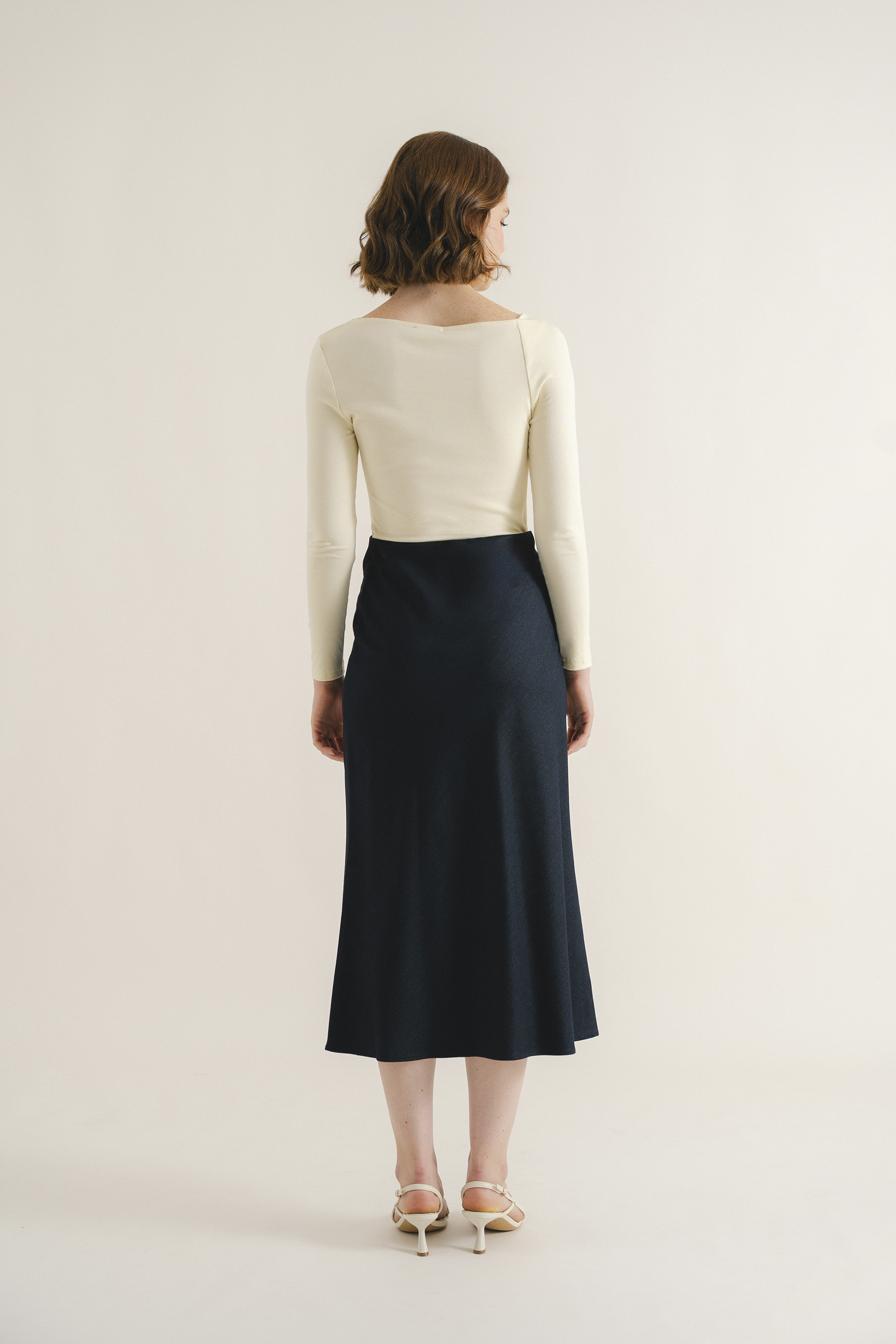 Gathered Asymmetrical Jersey Top