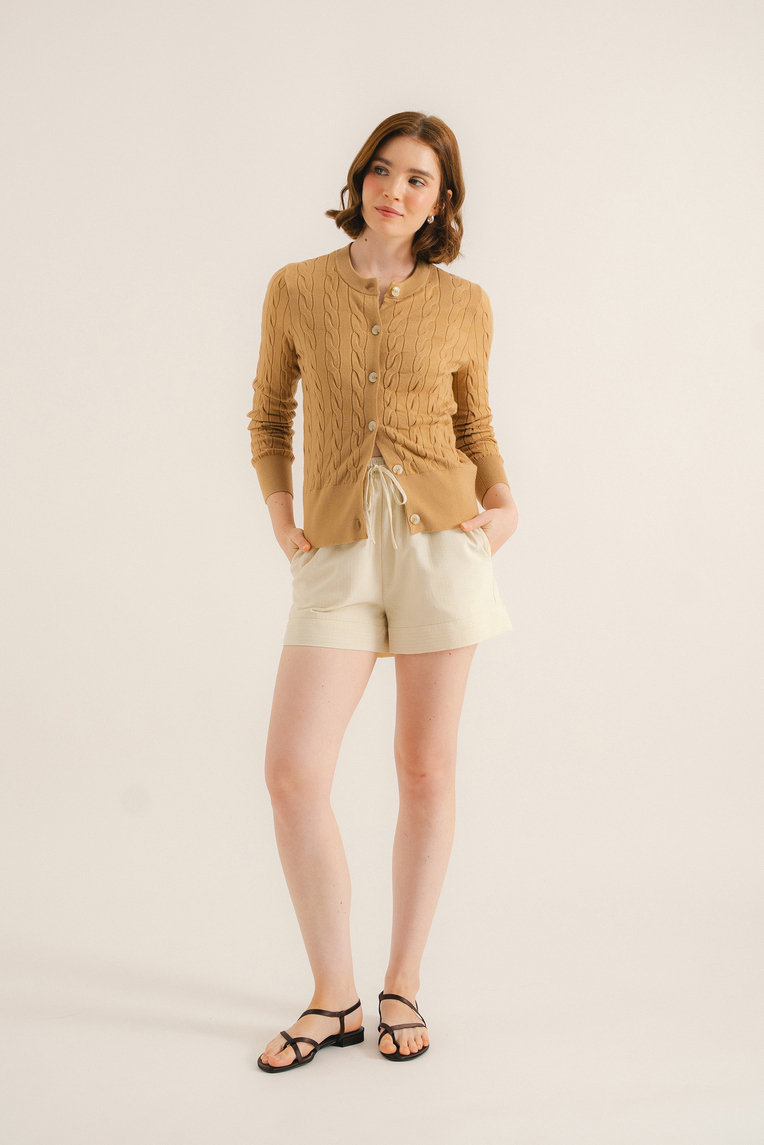 Seersucker Striped Shorts